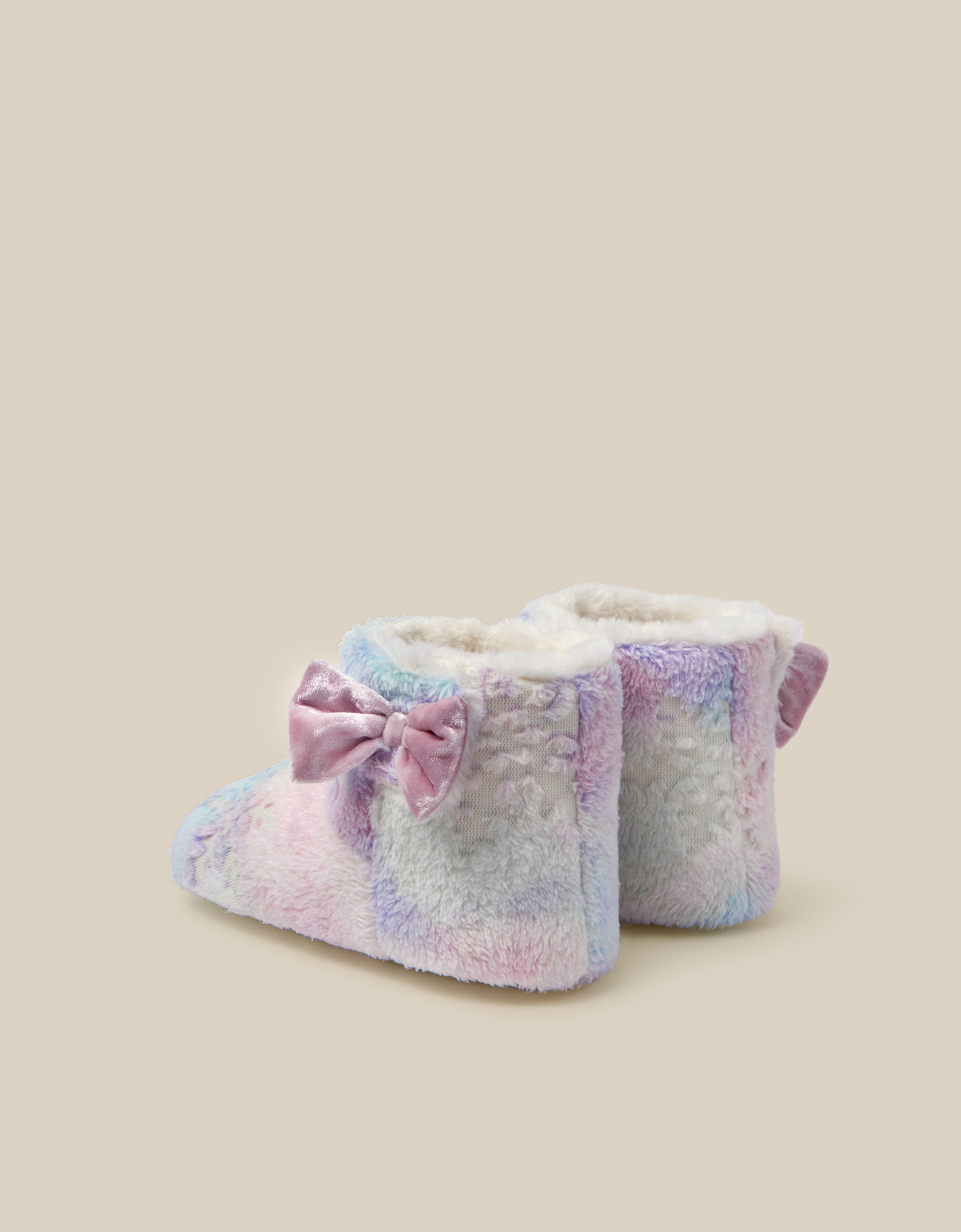 Monsoon Fluffy Snowflake Boot Slippers, view 3