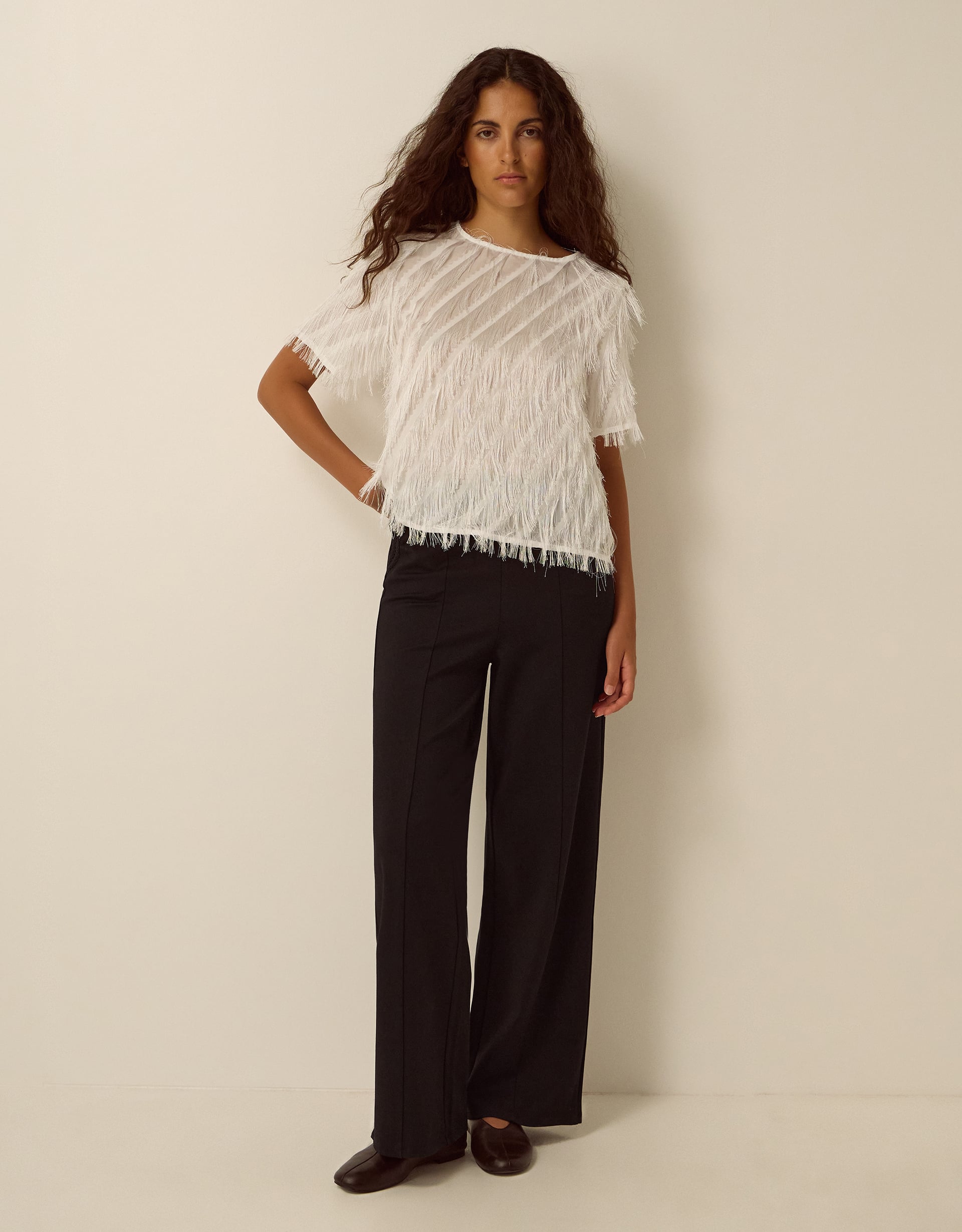 Monsoon Payton Ponte Wide Leg Trousers