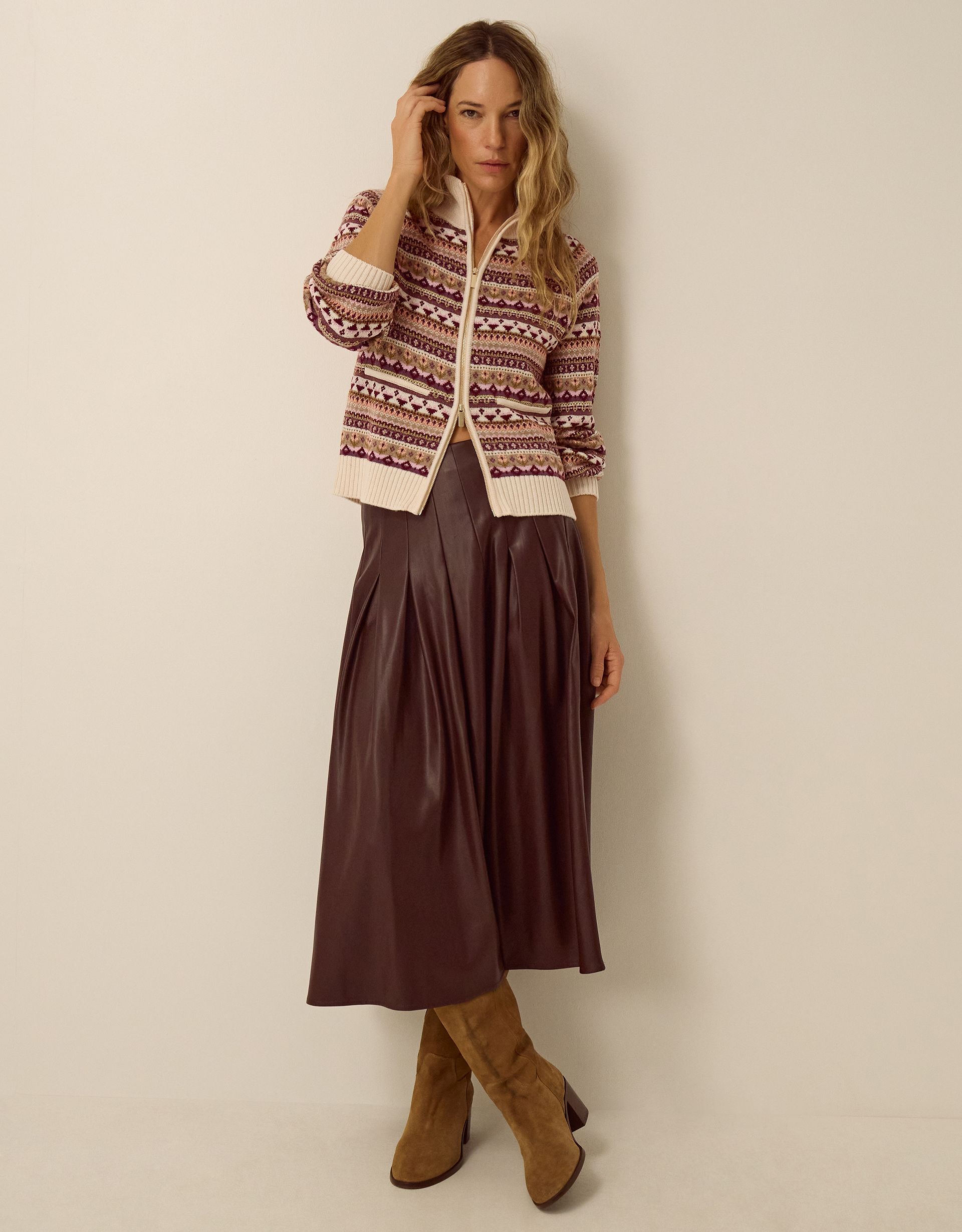 Monsoon Fie Fair Isle Cardigan, view 4