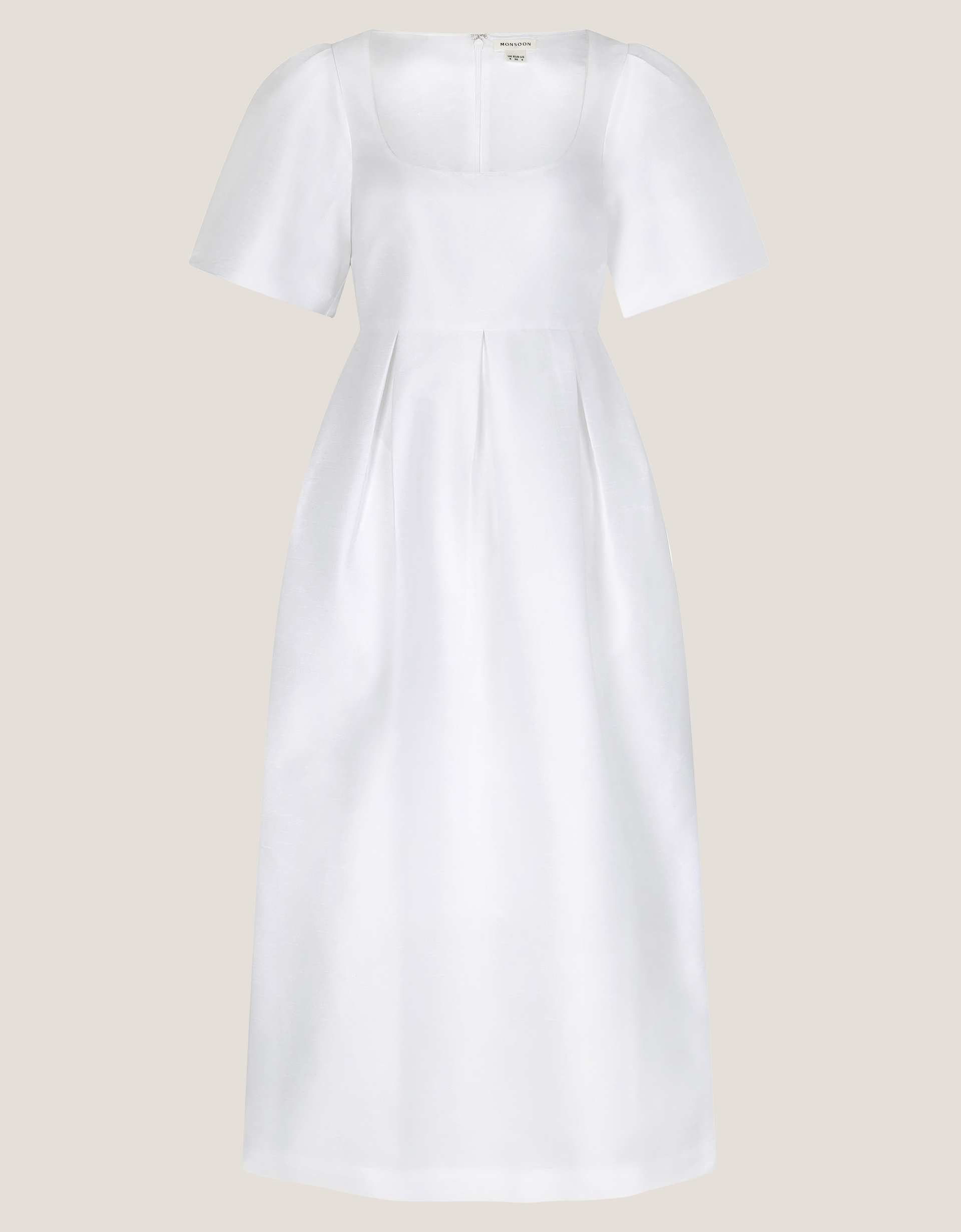 Monsoon Sloane Short Sleeve Midi Wedding Dress, view 5