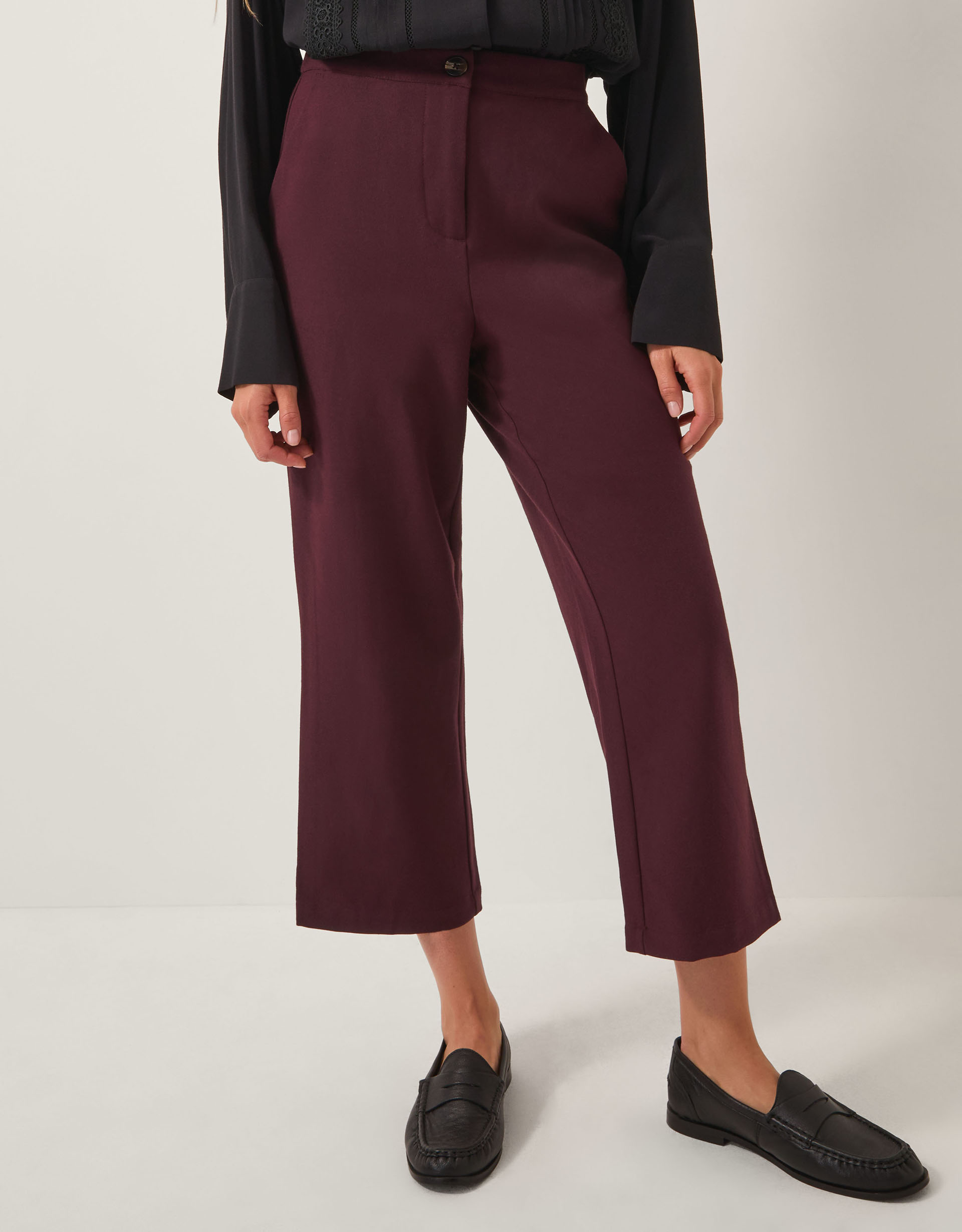 Monsoon Julia Straight Crop Trousers, view 4