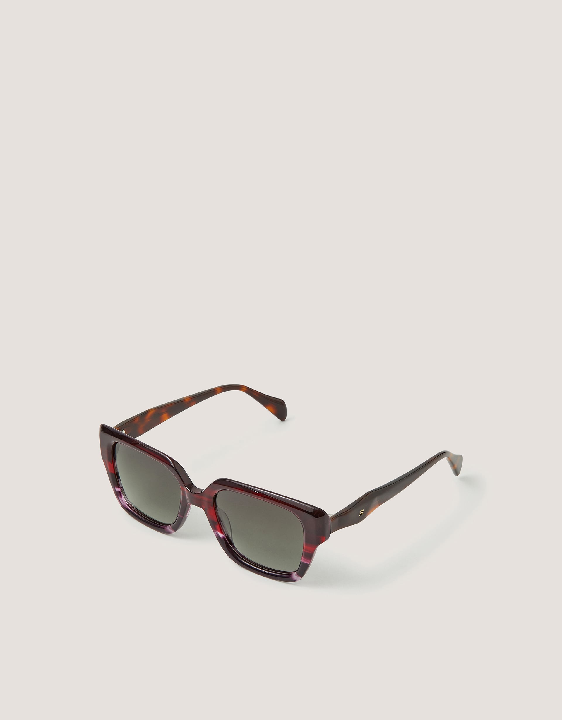 Monsoon Acetate Tort Angled Square Sunglasses