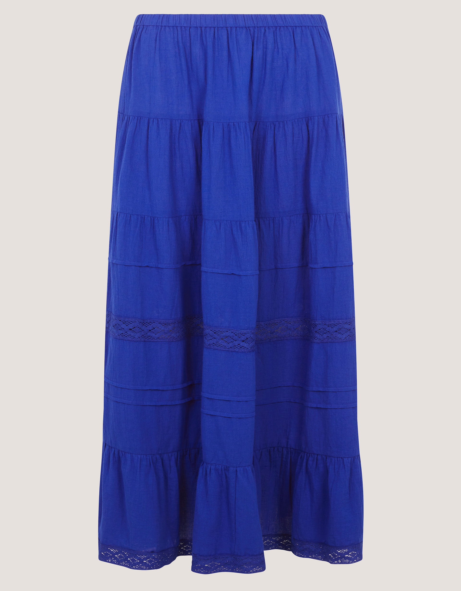 Monsoon Maria Tiered Maxi Skirt in Blue, view 5
