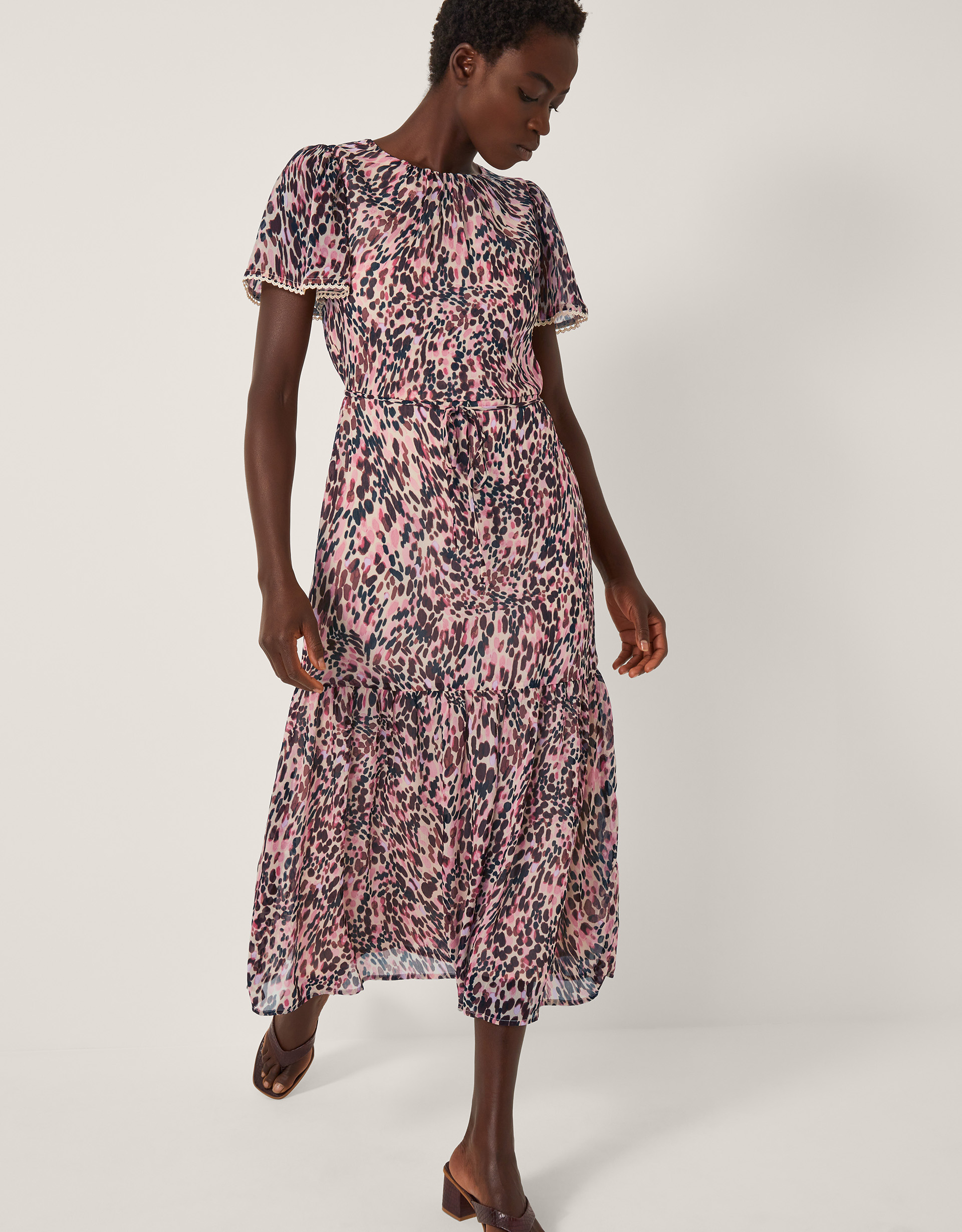 Monsoon Sisi Animal Print Midi Dress