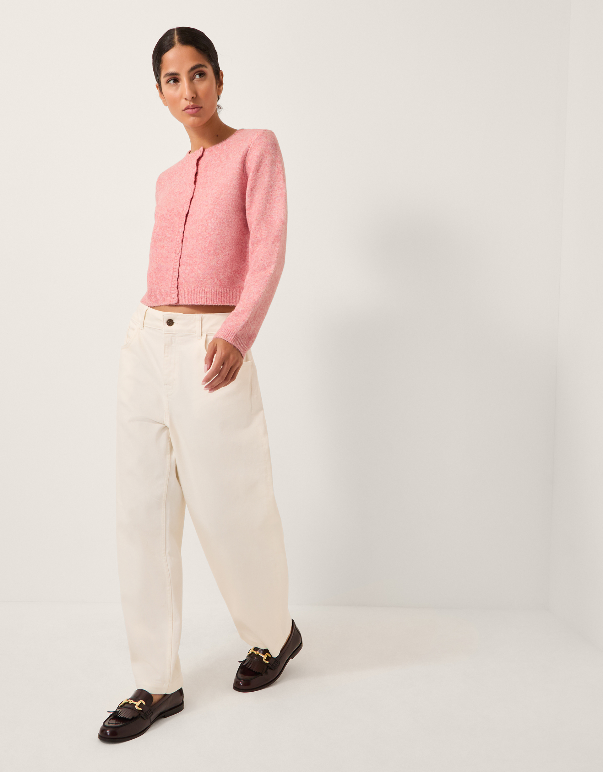 Monsoon Sera Scallop Cardigan, view 4