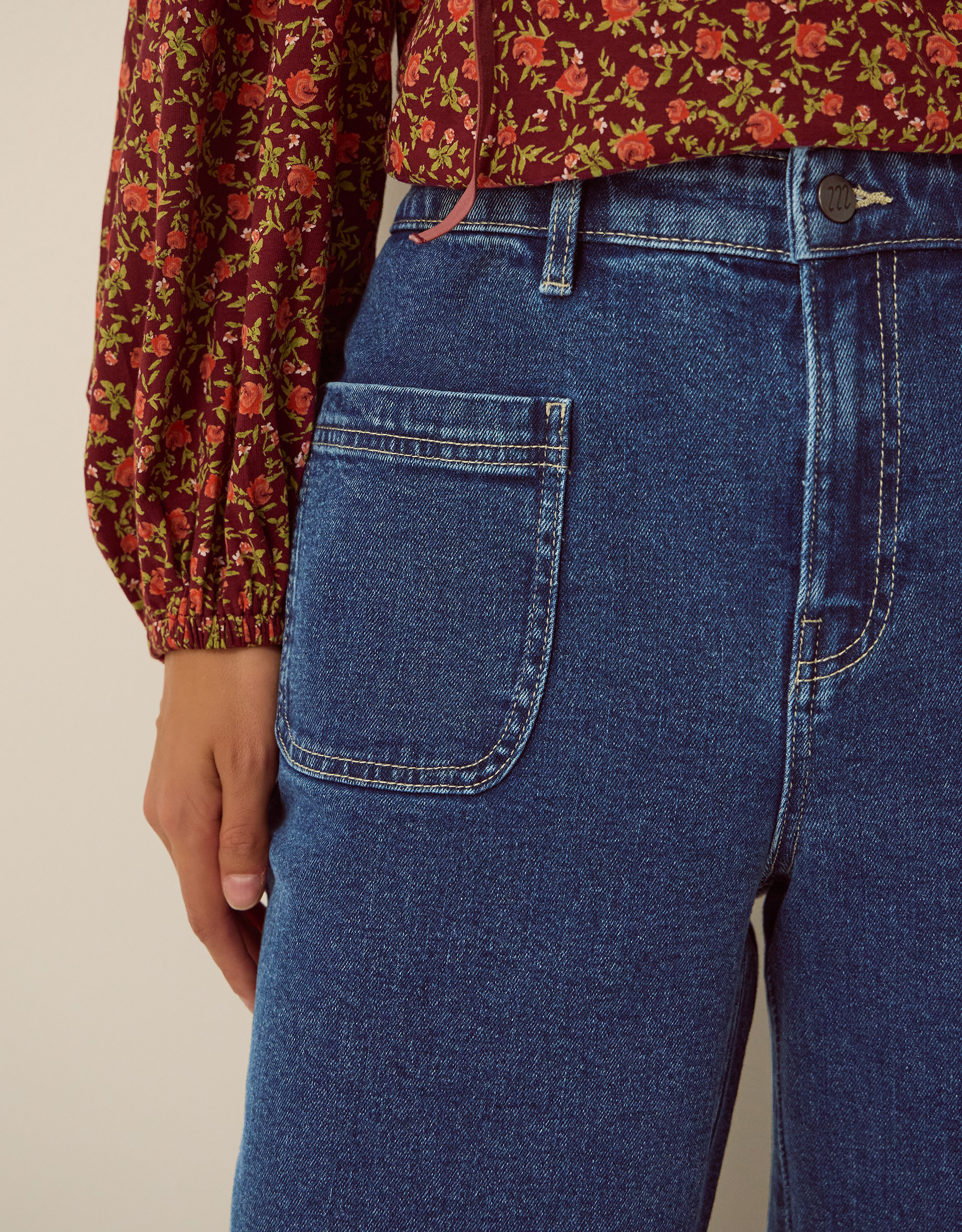 Monsoon Arlo Regular Cropped Jeans, view 3