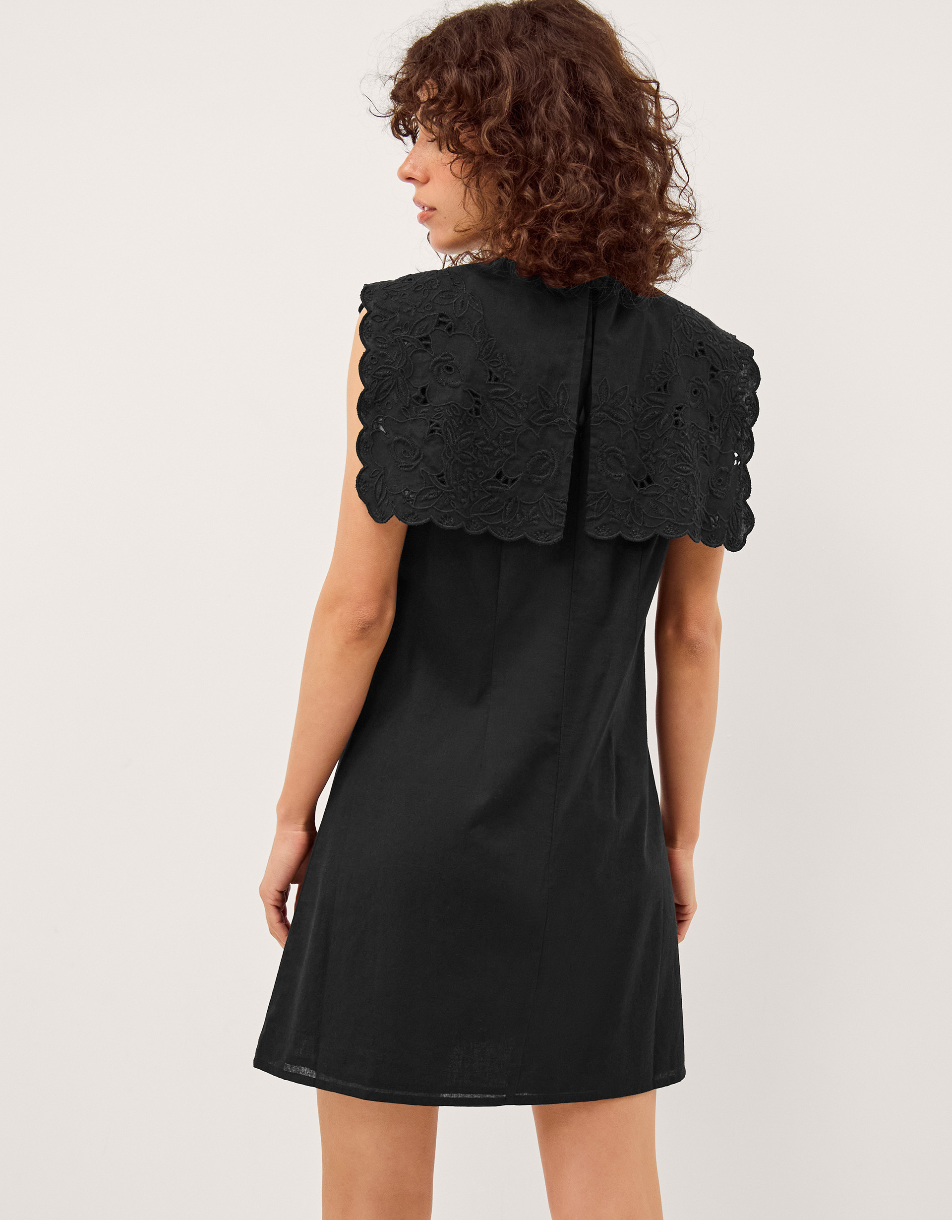 Monsoon Lexi Embroidered Bib Mini Dress, view 3