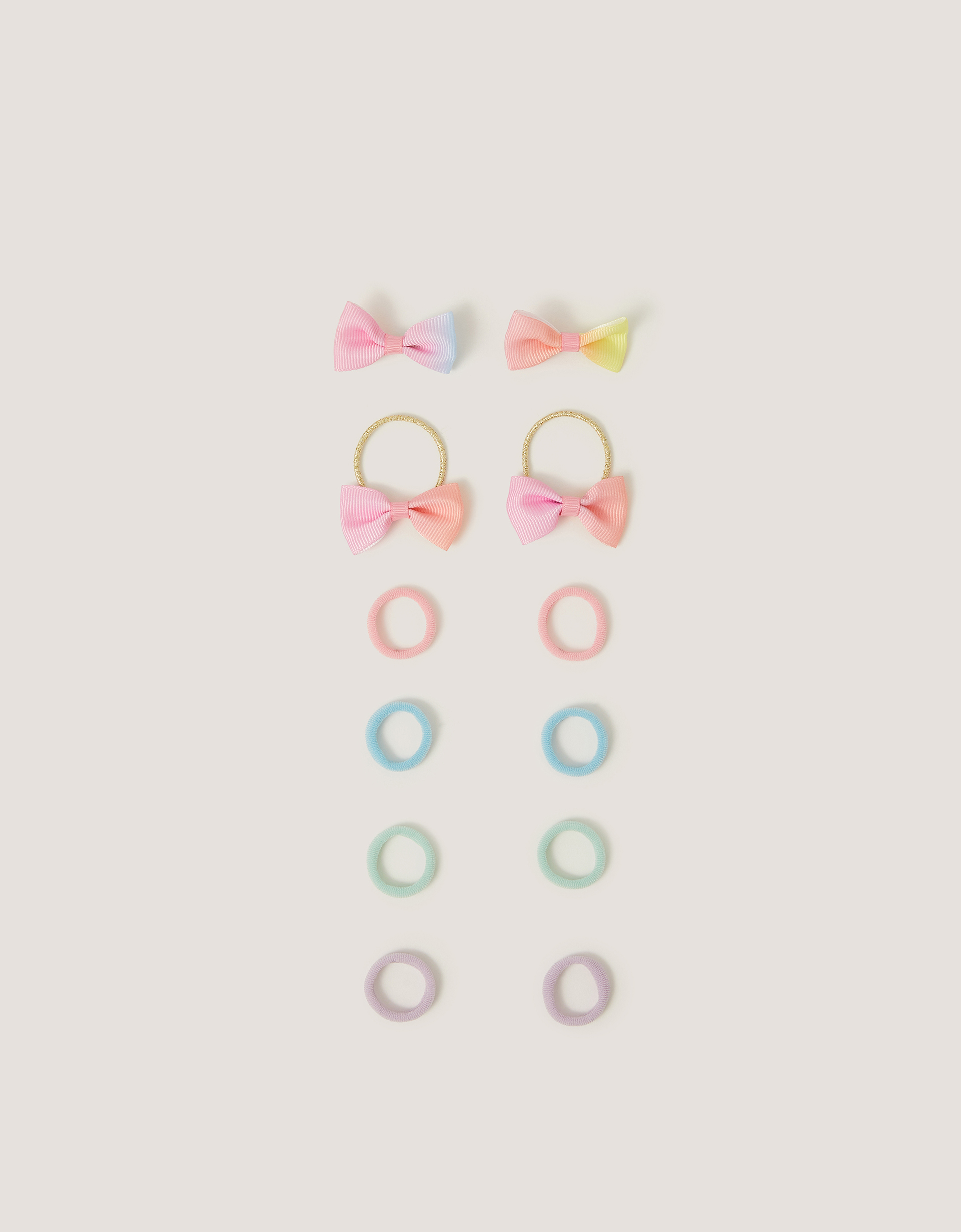 Monsoon Rainbow Hair Bands & Bag Charm Set, view 2