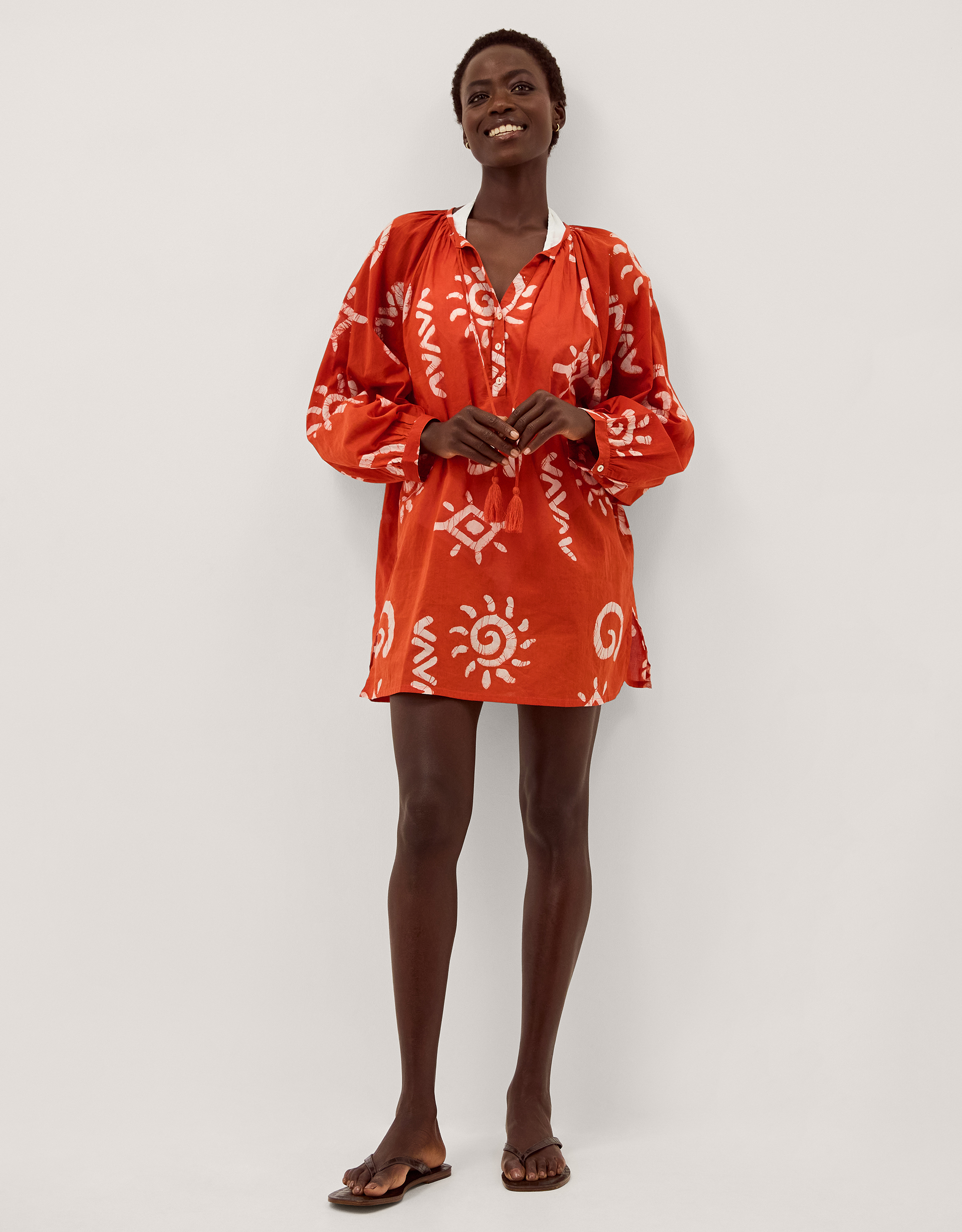 Monsoon Mafalda Sun Print Mini Kaftan, view 2