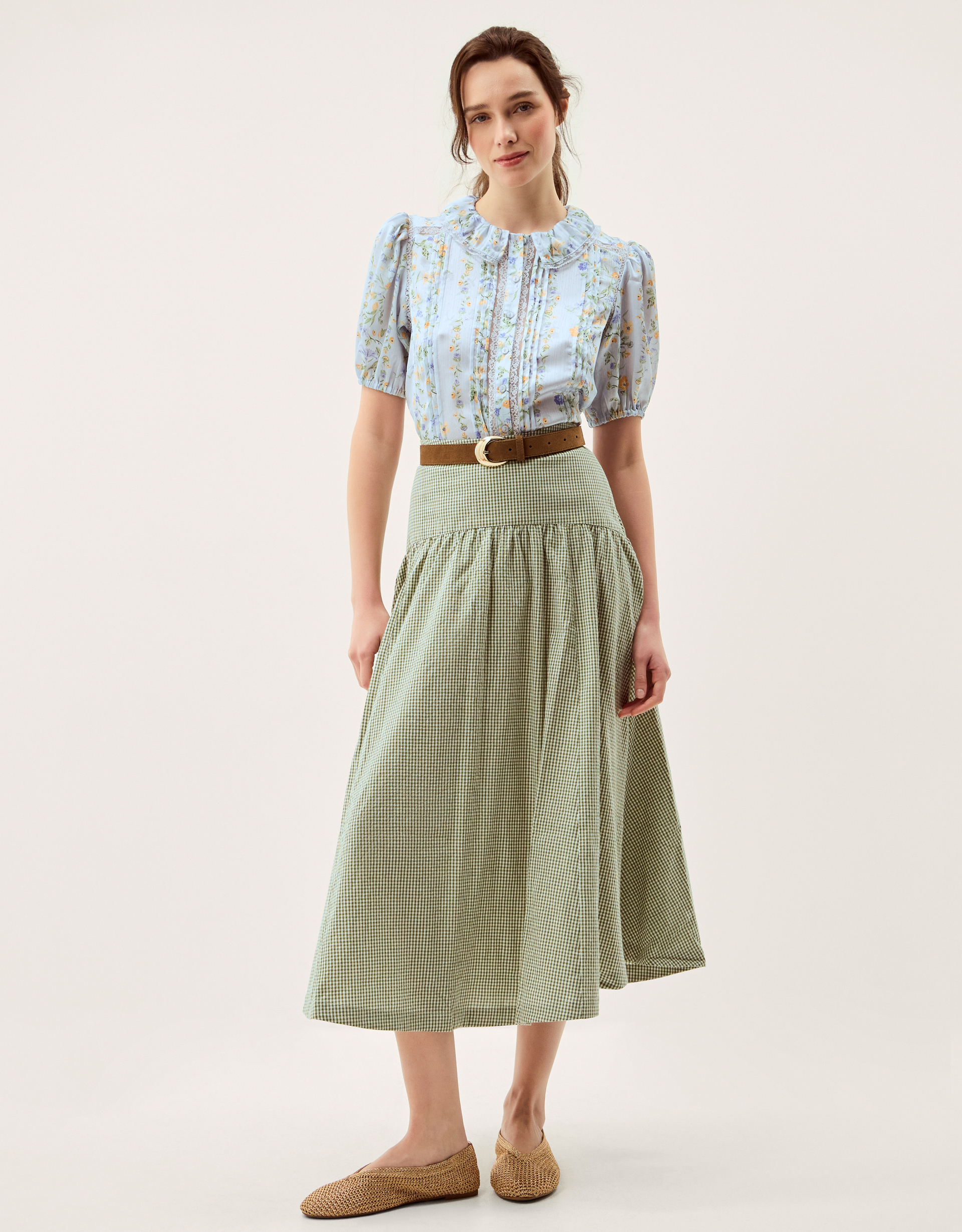 Monsoon Naomi Puff Sleeve Floral Lace Blouse, view 5