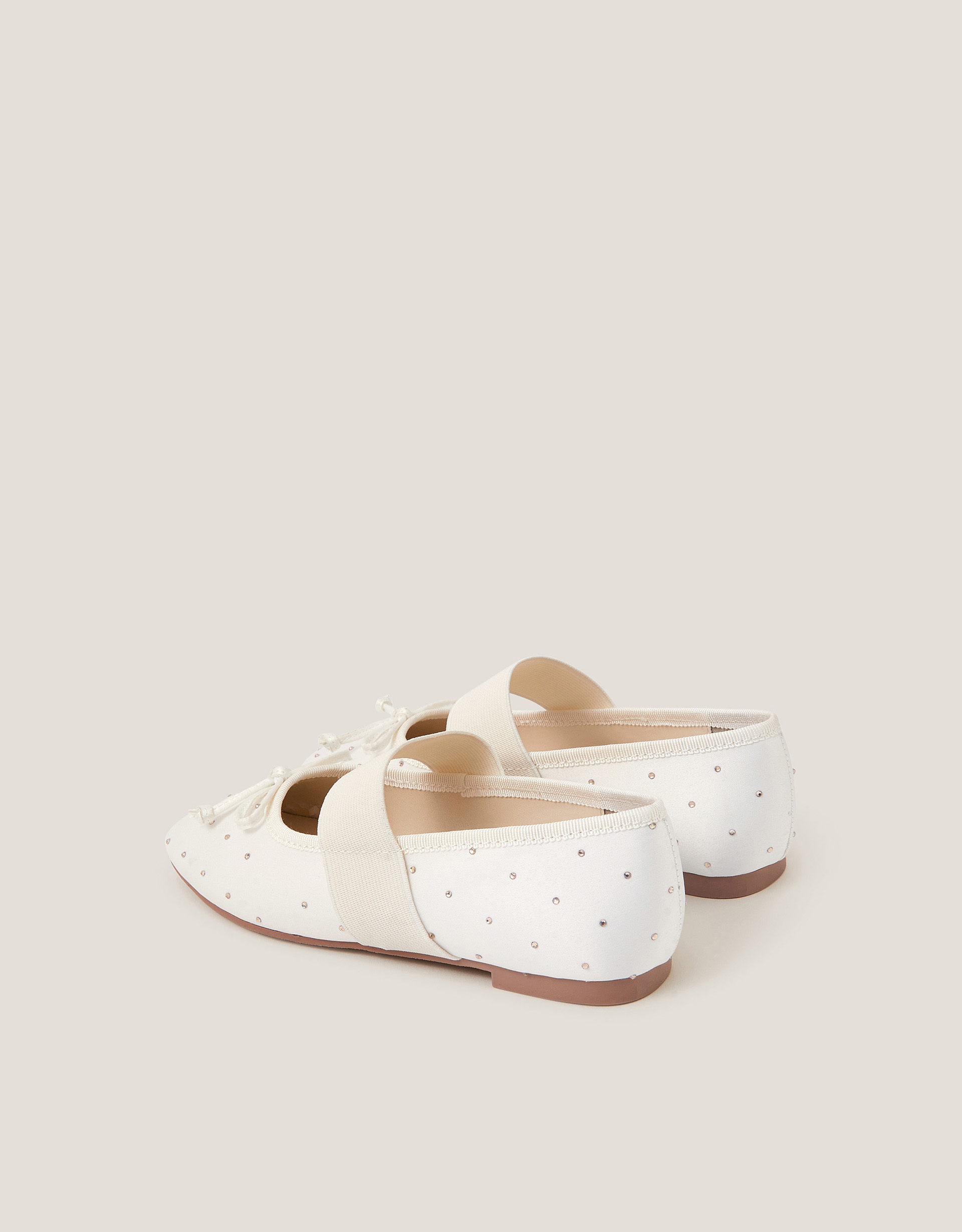 Monsoon Diamante Elastic Ballet Flats, view 3