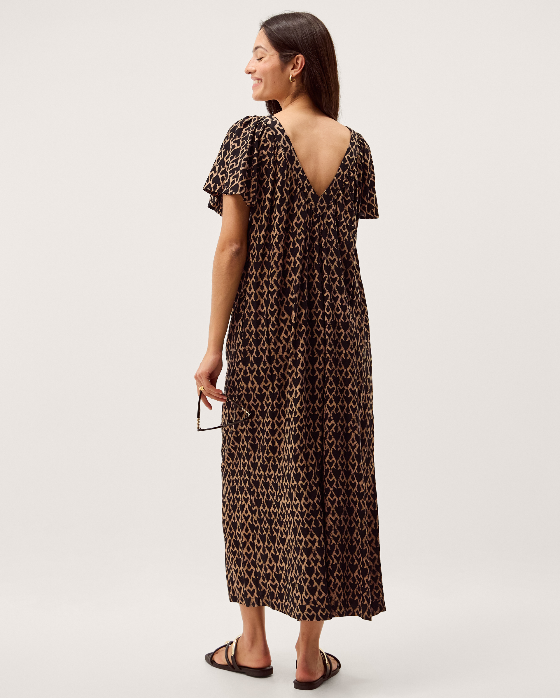 Monsoon Arti Print Wide Leg Jumpsuit, view 3