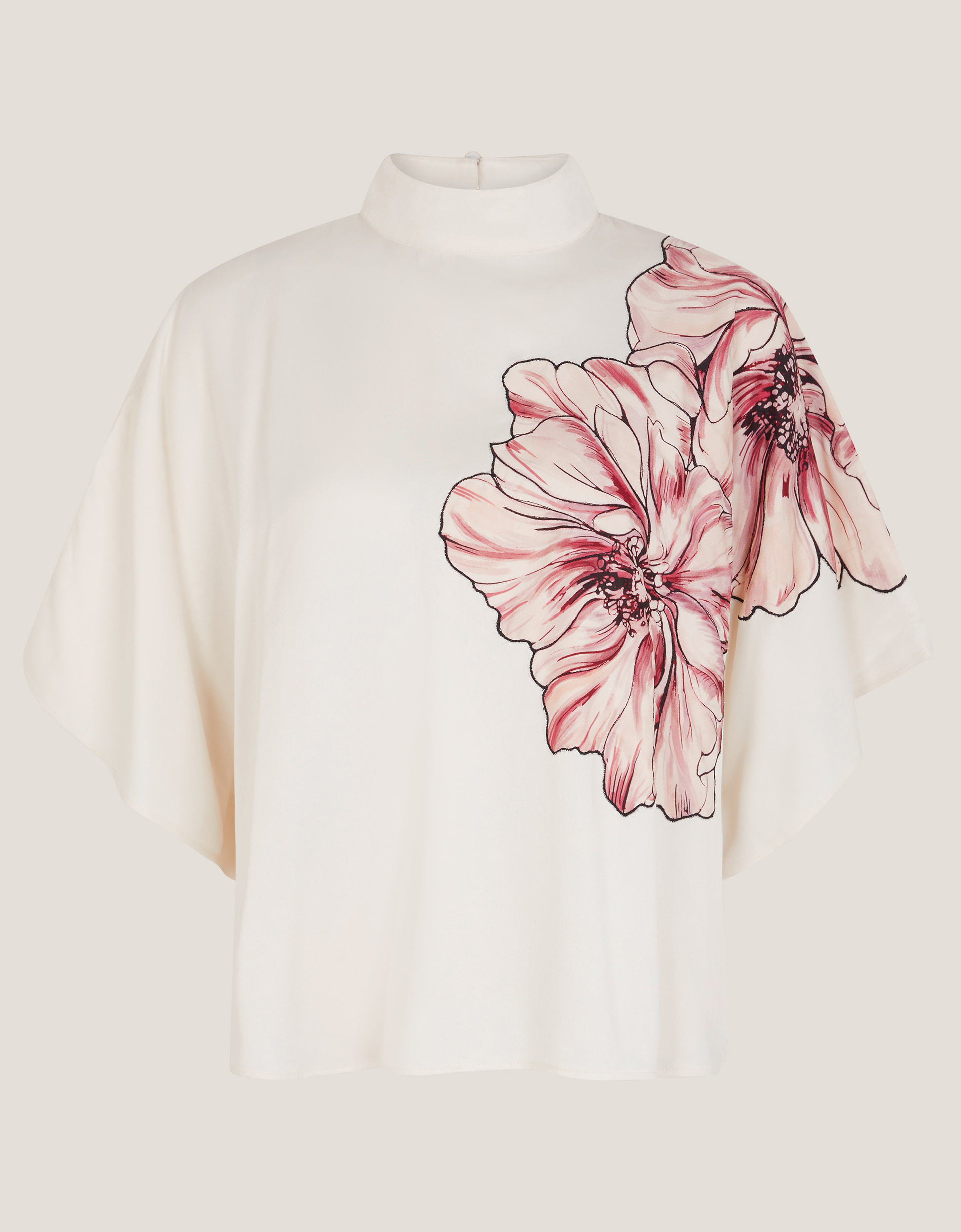 Monsoon Emilia Flower Cape Sleeve Top, view 5