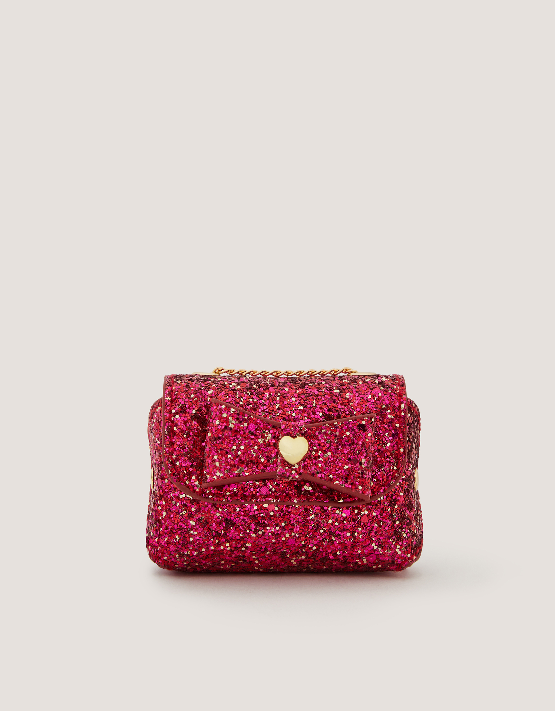 Monsoon Mini Glitter Crossbody Bag in Red