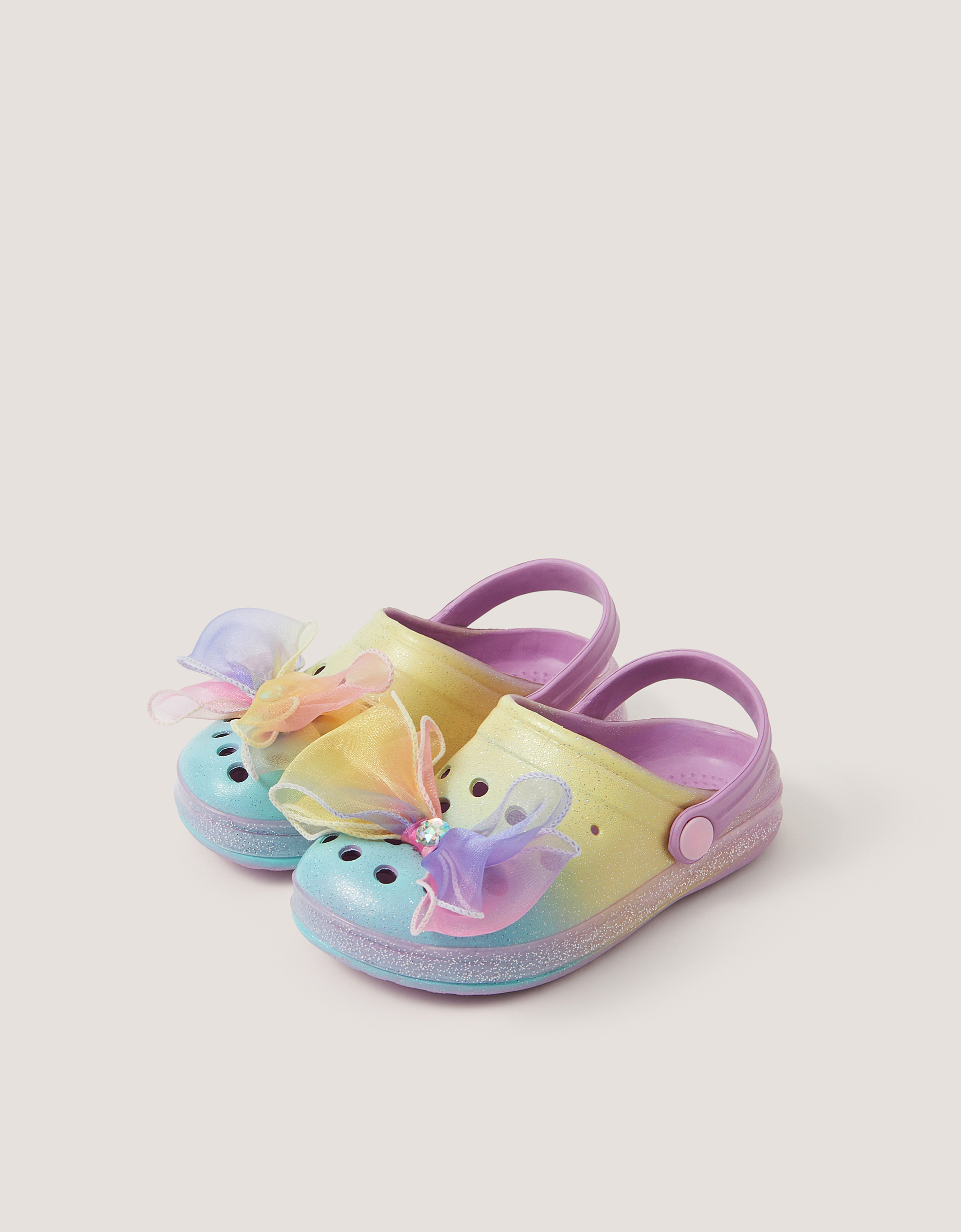 Monsoon Bow Glitter Ombré Clogs