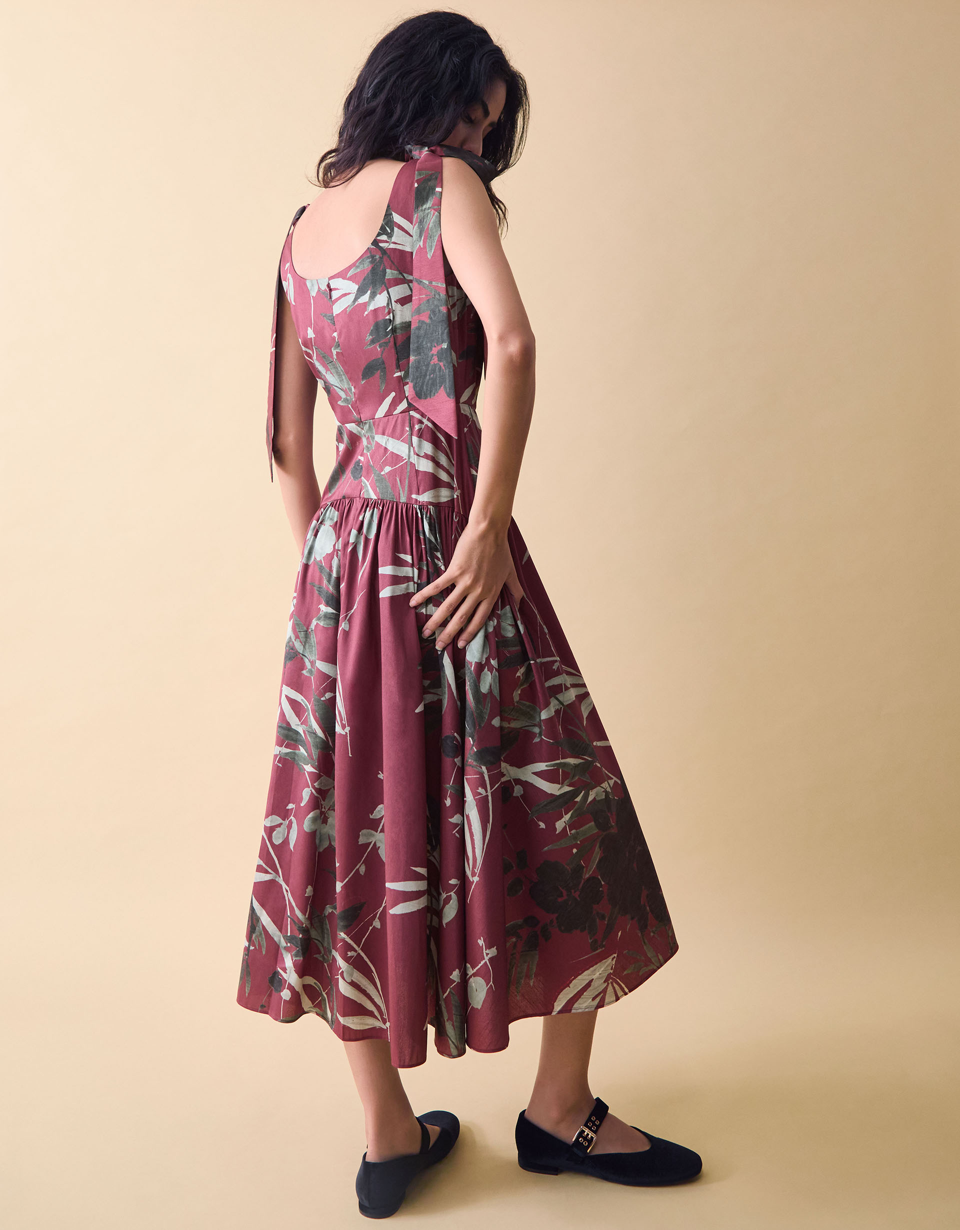 Monsoon Clemence Lian Floral Drop Waist Midi Dress, view 3