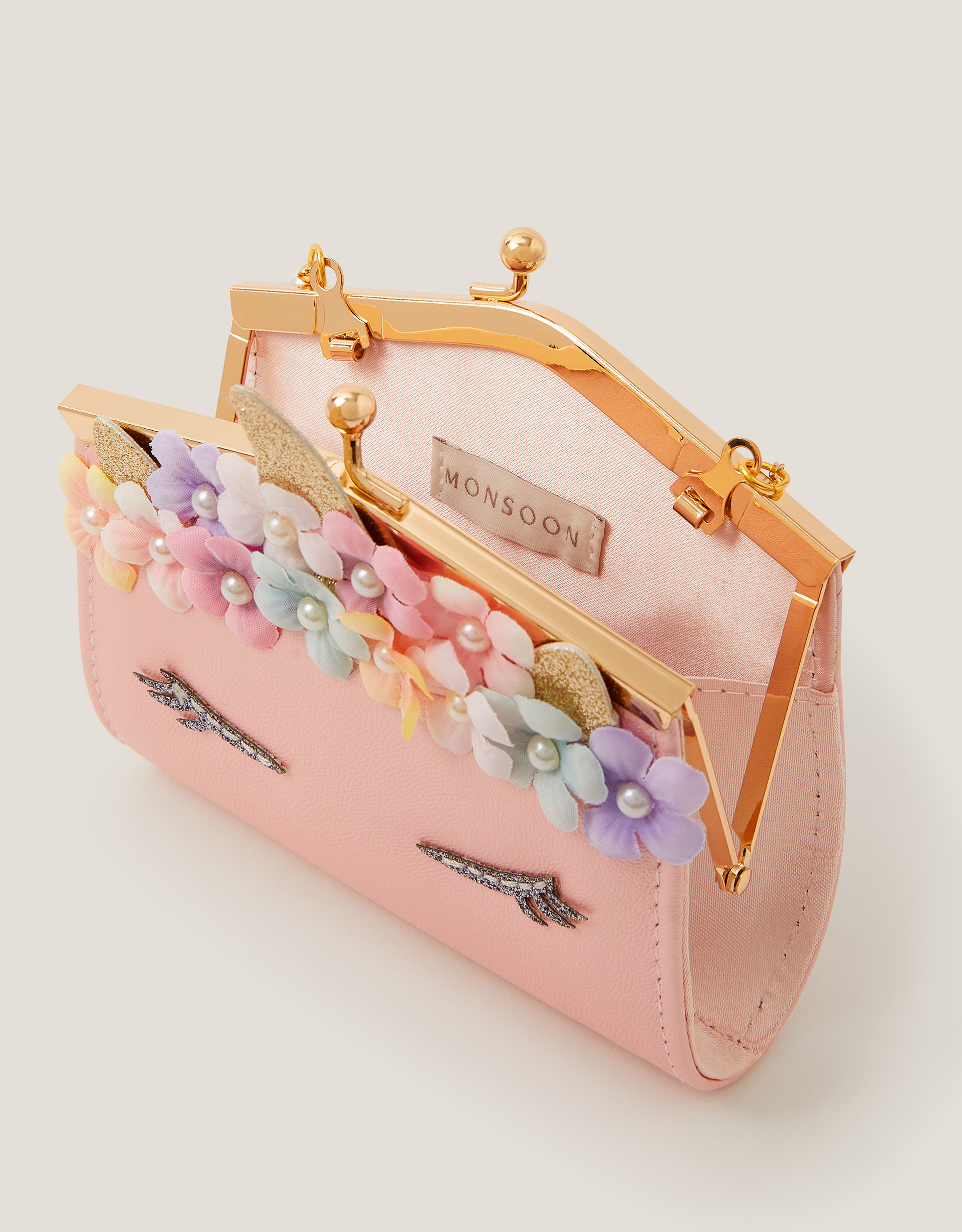 Monsoon Flower Unicorn Clip Frame Bag, view 3
