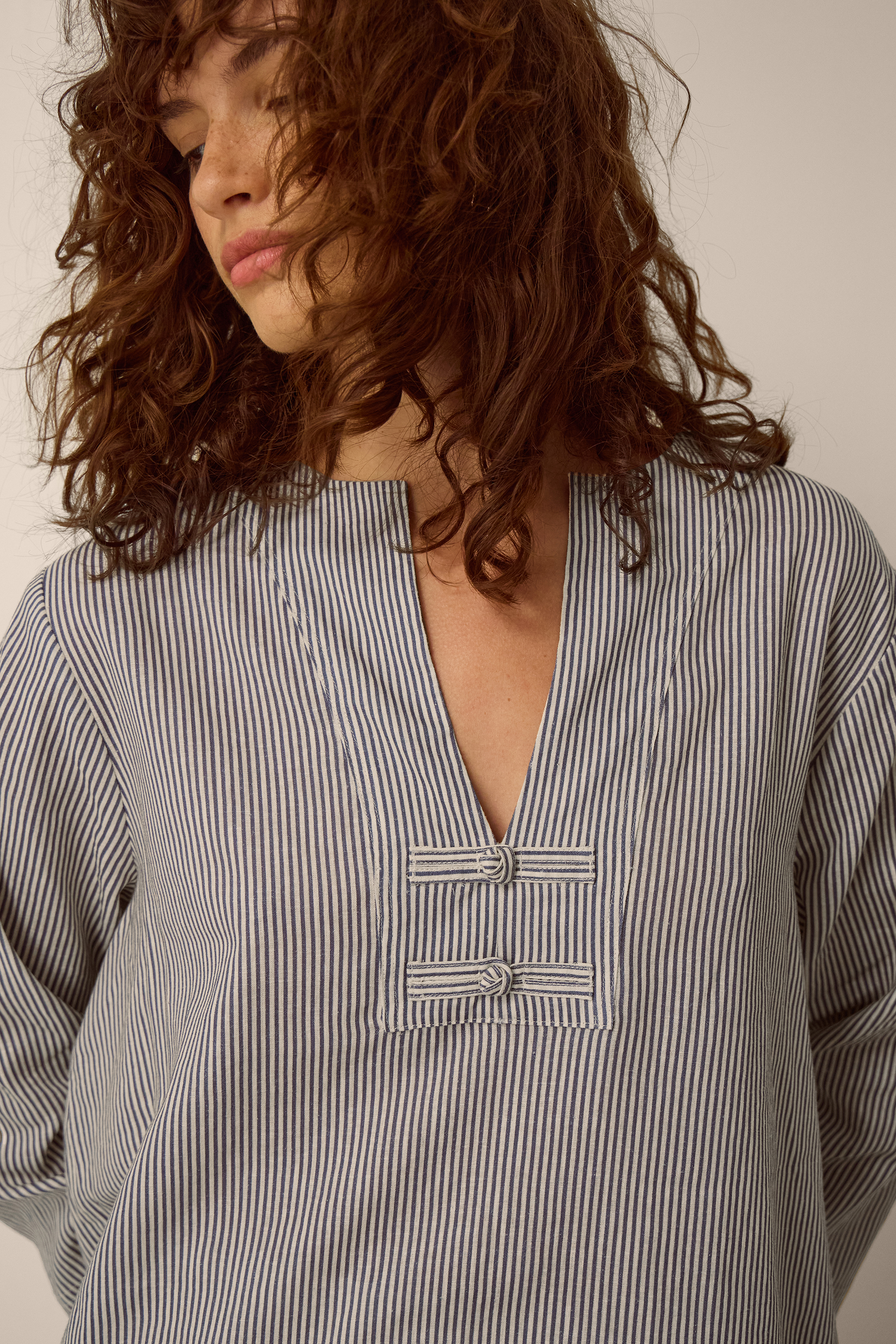 Monsoon Alexa Stripe Linen Blend Top, view 5