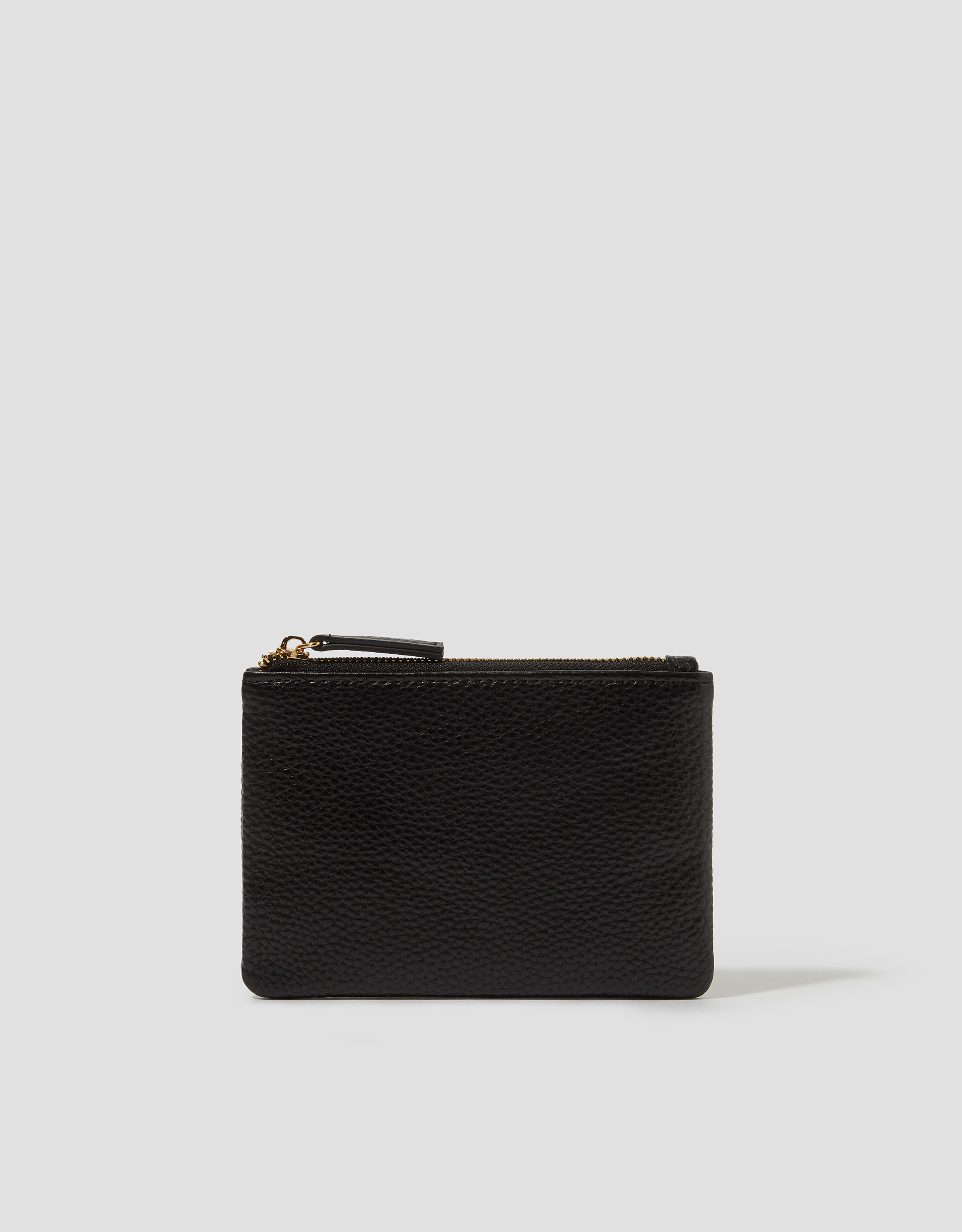 Faux Leather Coin Purse Black