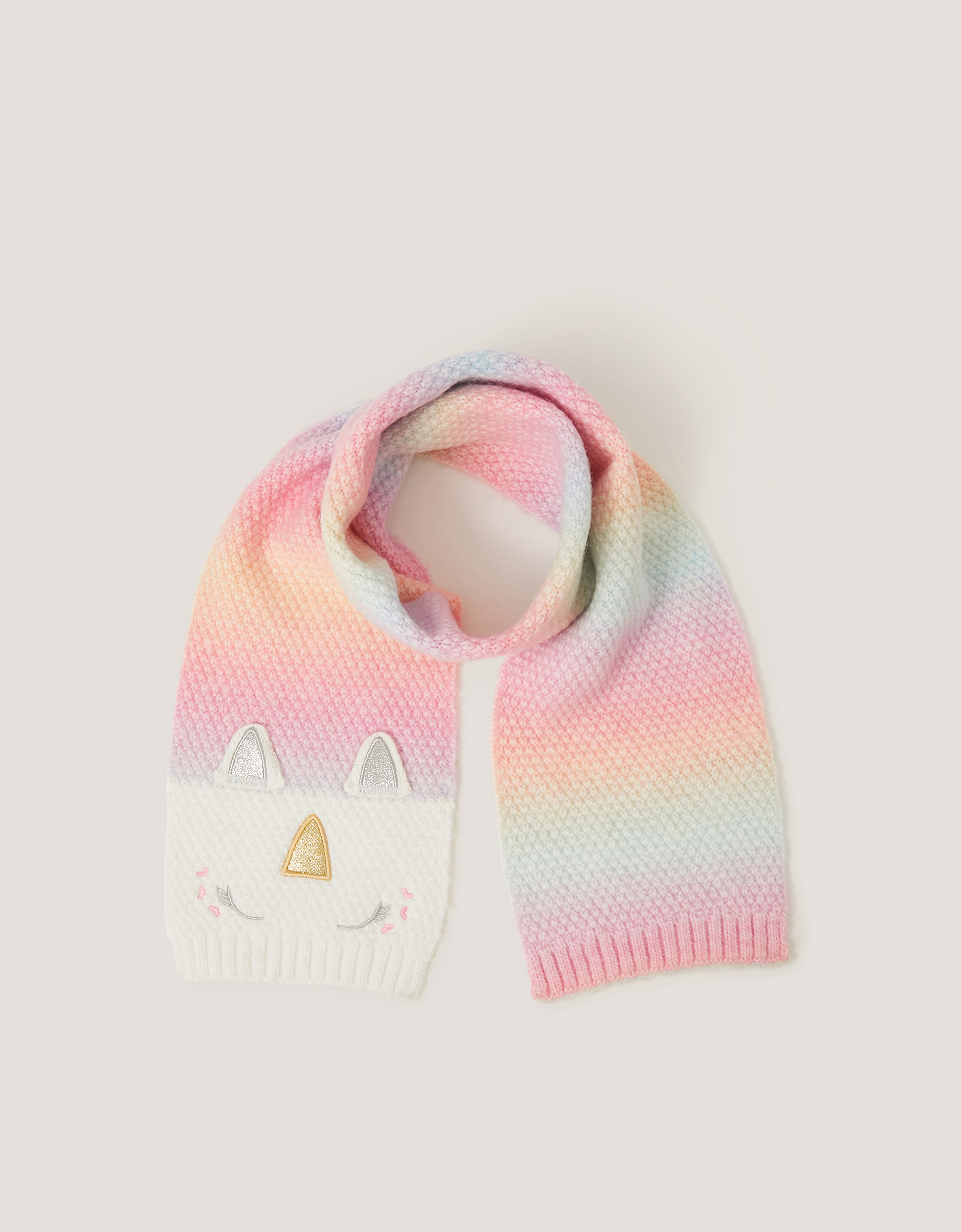 Monsoon Unicorn Ombré Knitted Scarf