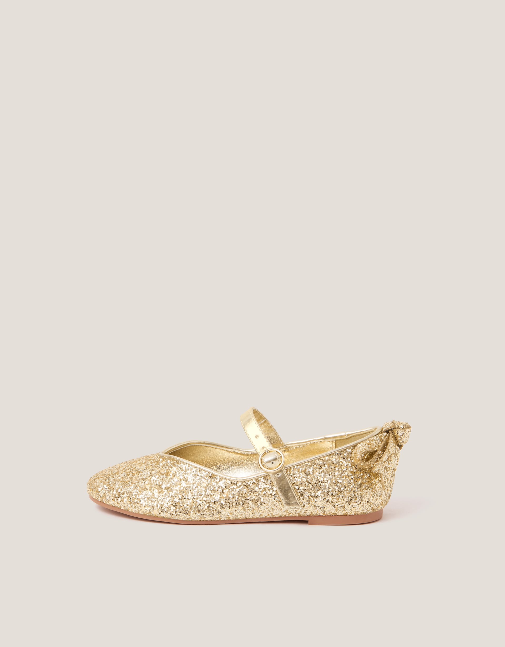 Monsoon Glitter Back Bow Ballet Flats, view 2