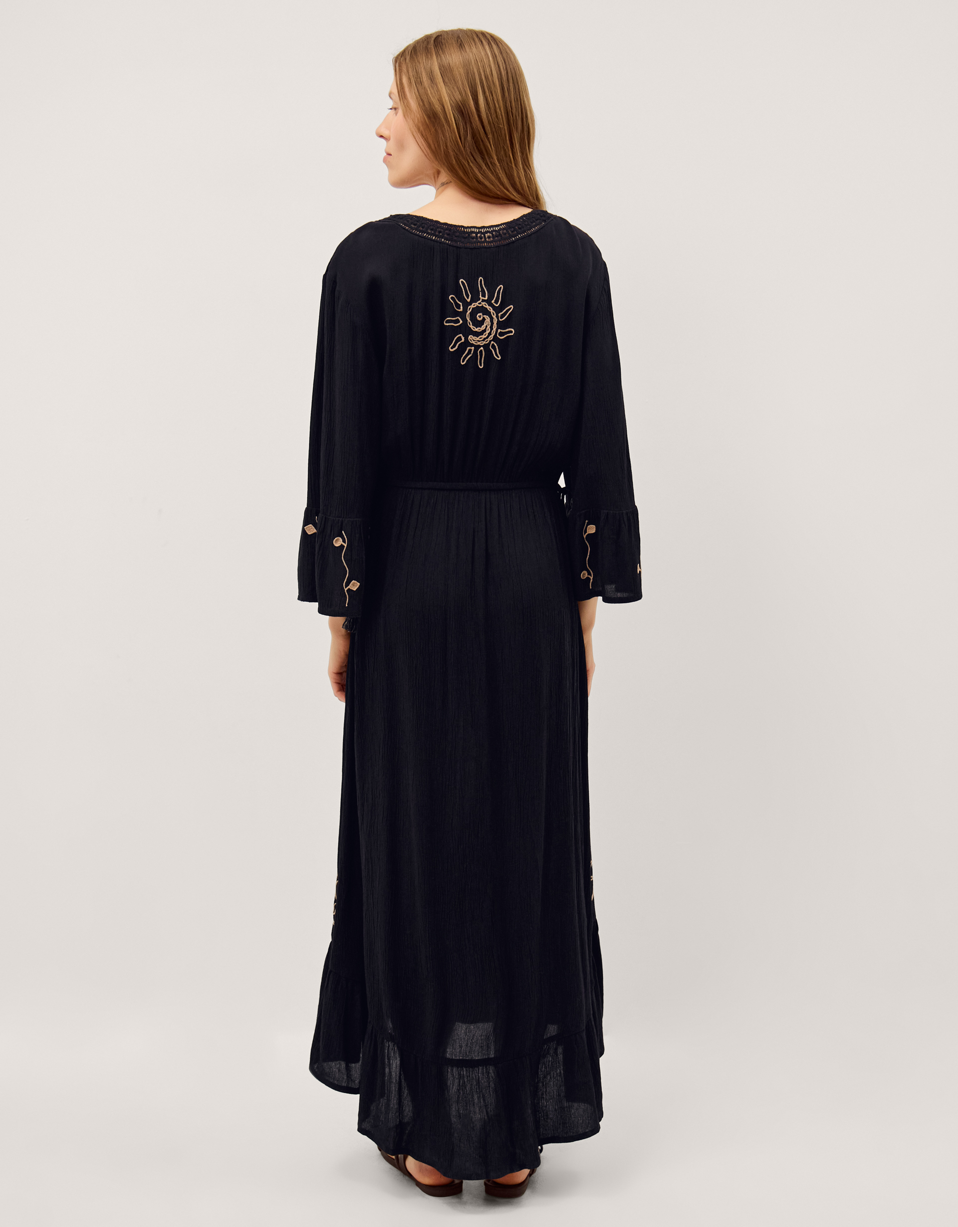 Monsoon Sophy Embroidered Maxi Kaftan, view 3