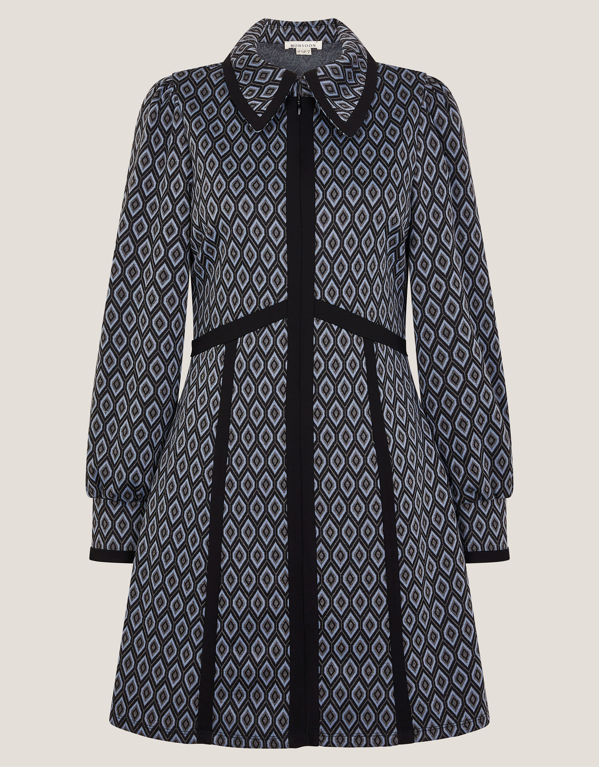 Monsoon Jen Jacquard Jersey Mini Shirt Dress, view 5