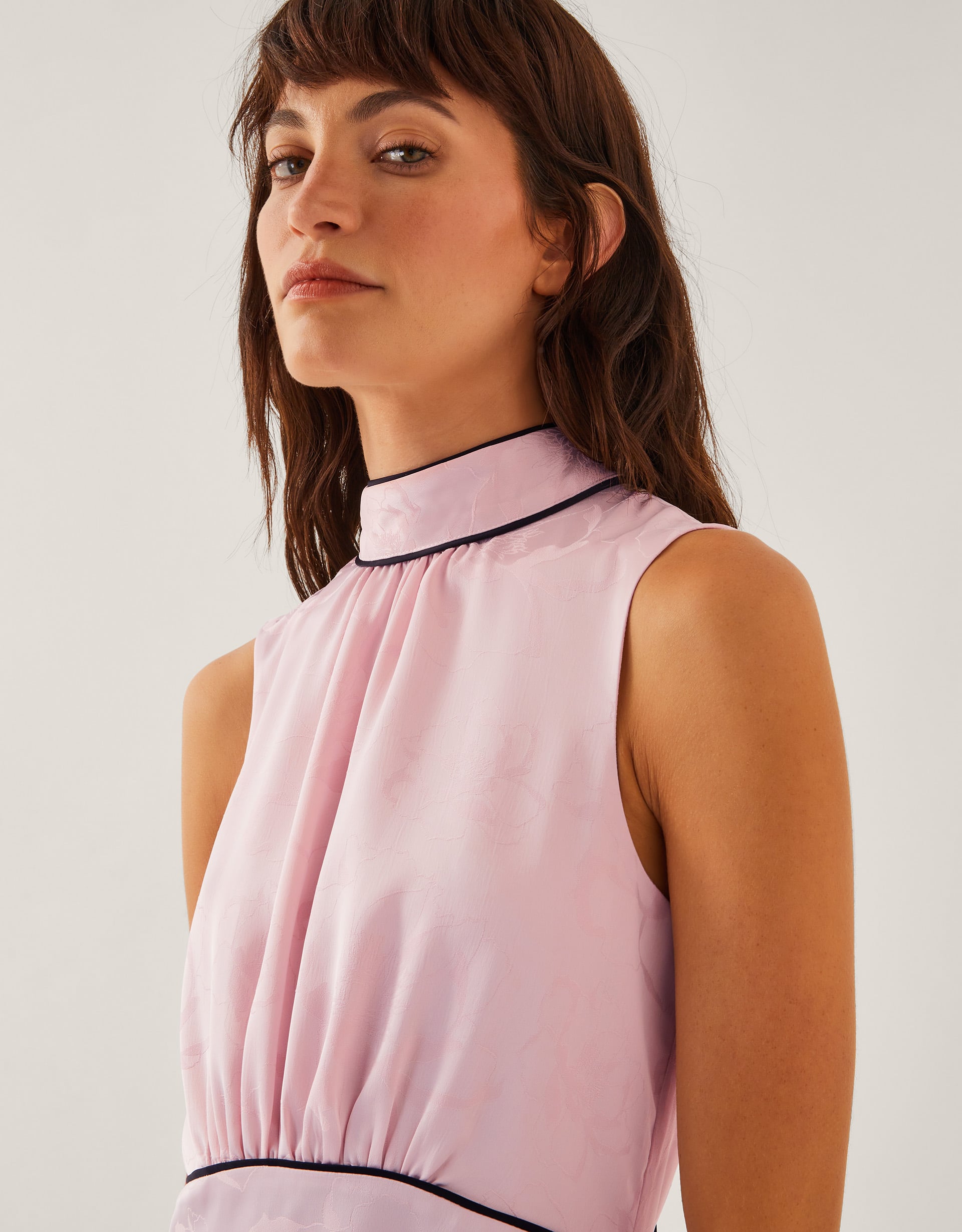 Monsoon Maeve Sleeveless Satin Midi Dress, view 4