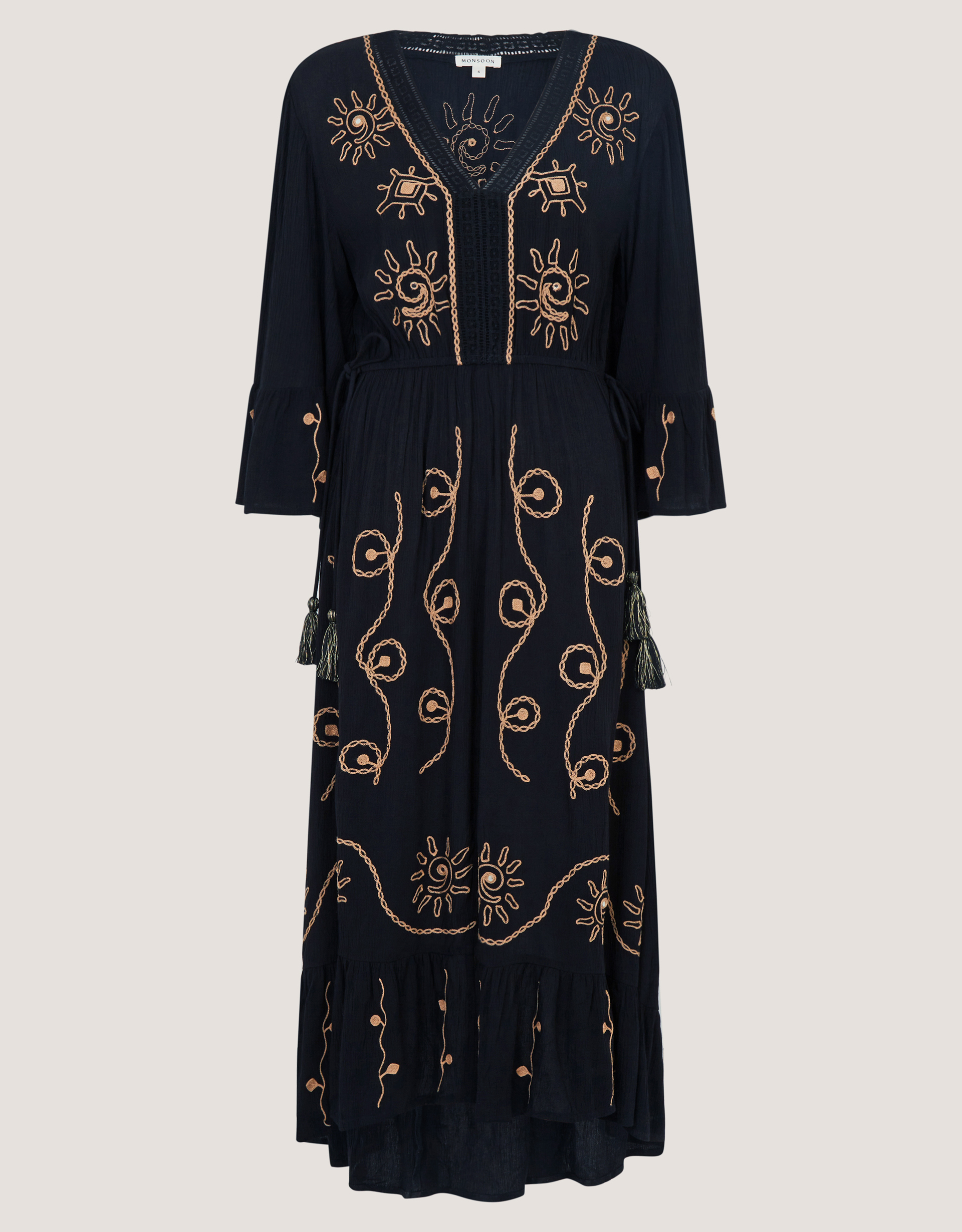 Monsoon Sophy Embroidered Maxi Kaftan, view 5