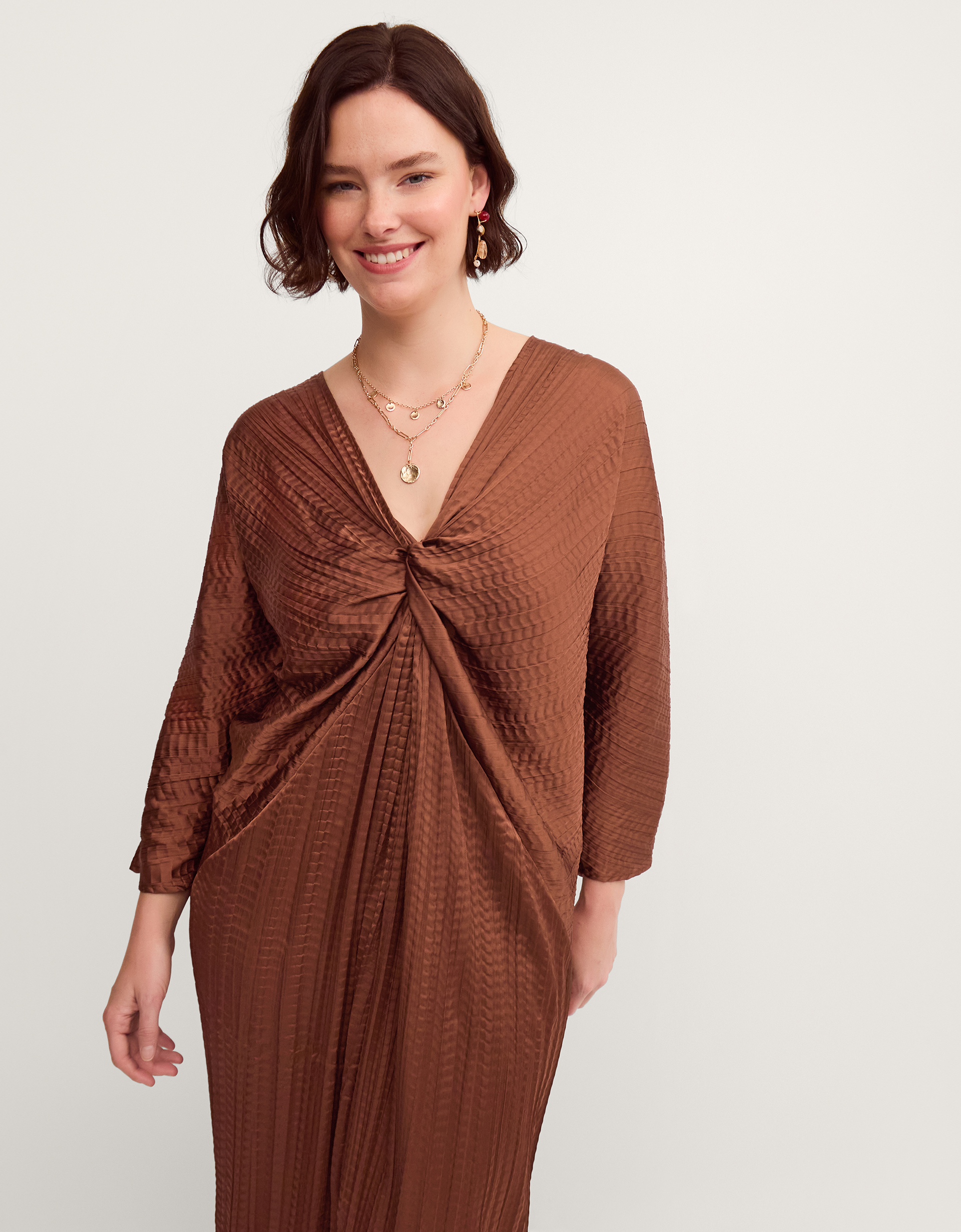 Monsoon Callie Thorpe x Monsoon Twist Textured Kaftan Dress, view 4
