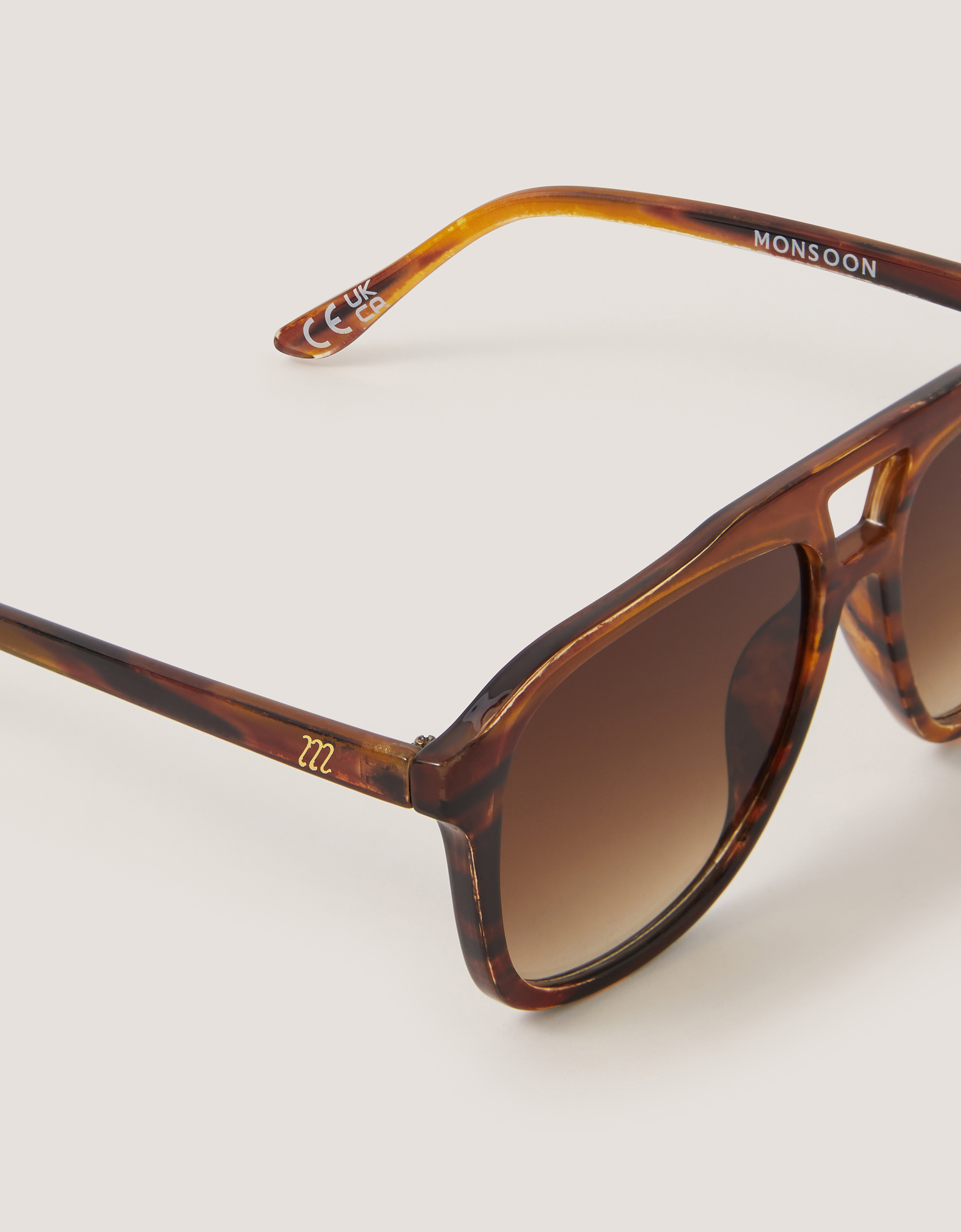 Monsoon Tort Aviator Sunglasses, view 2