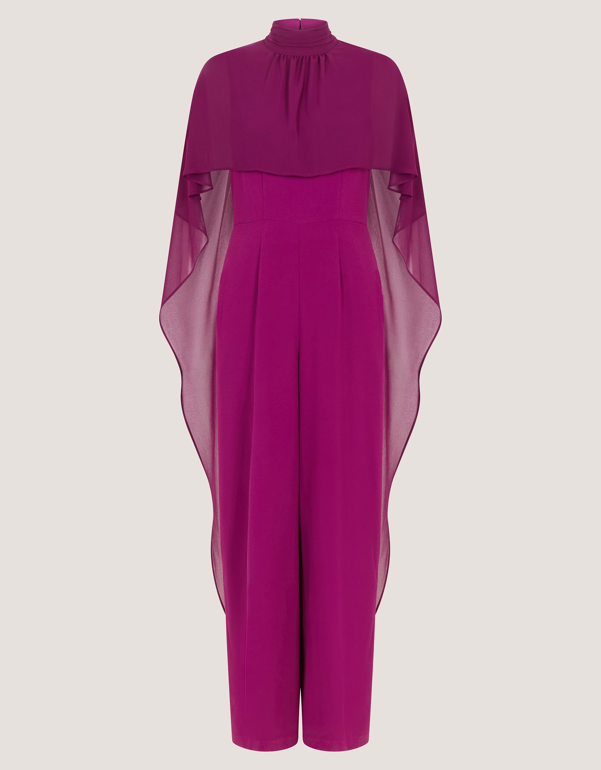 Monsoon Valerie Cape Wide Leg Jumpsuit in Purple, view 6