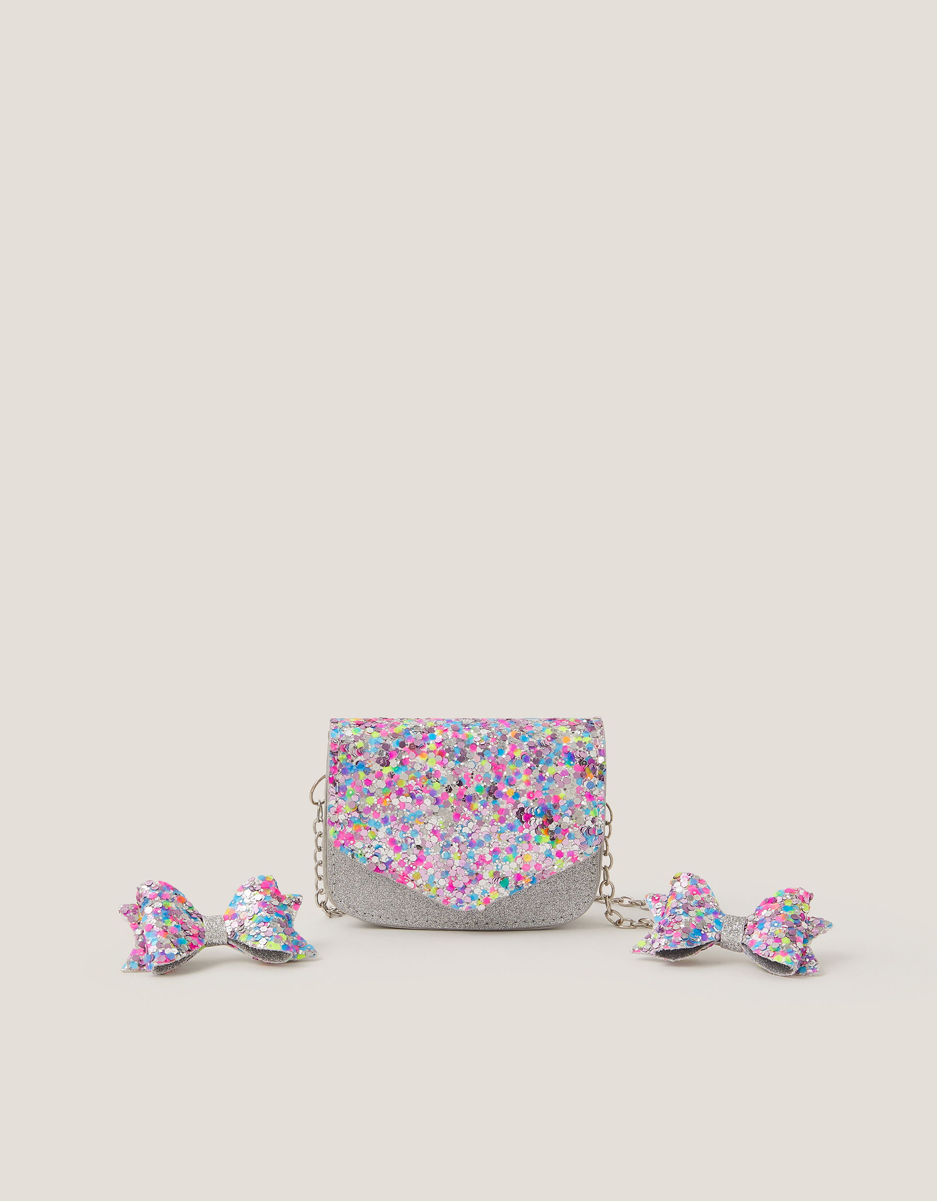 Monsoon Confetti Glitter Bag & Hair Clips Set