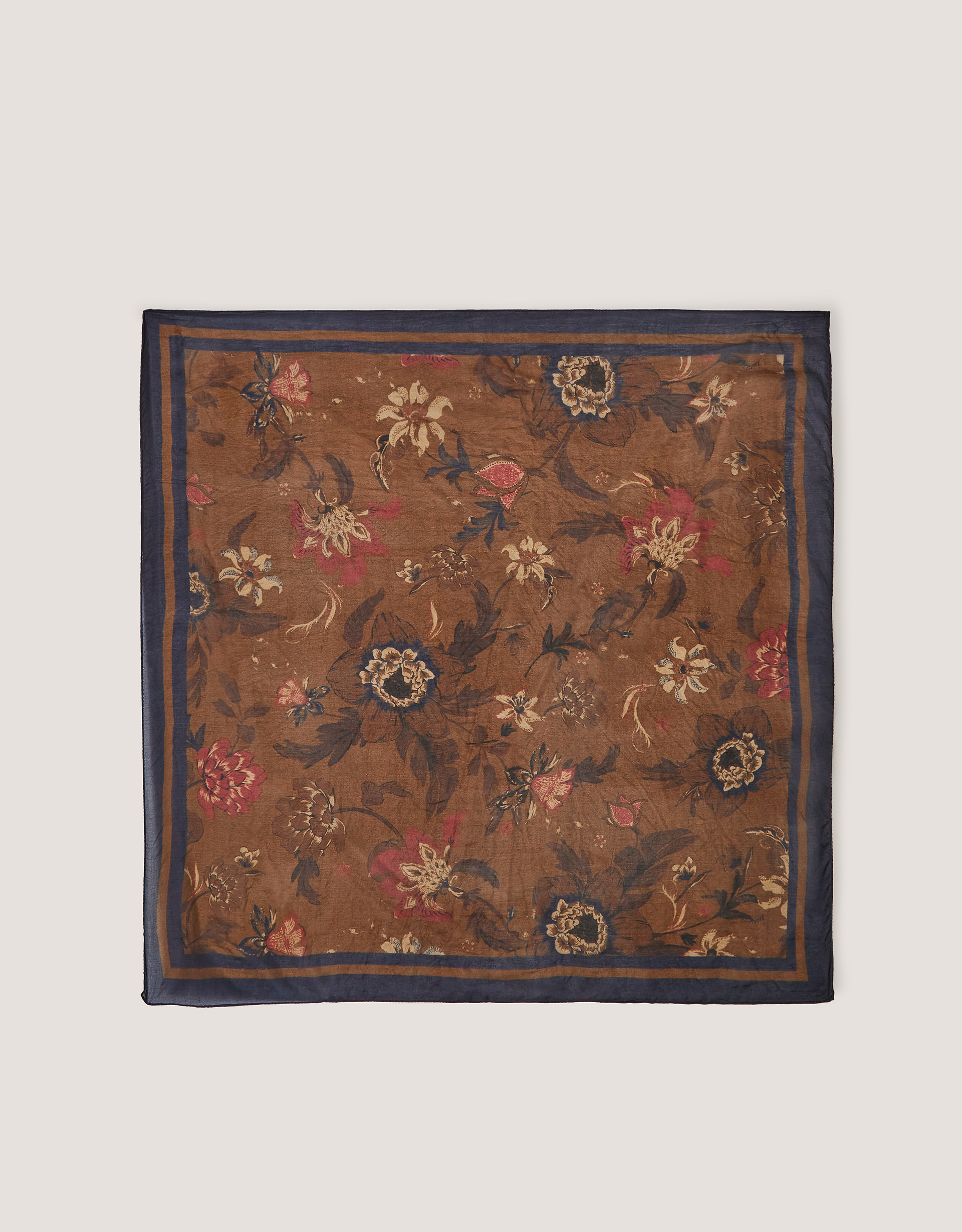 Monsoon Princella Floral Square Silk Scarf