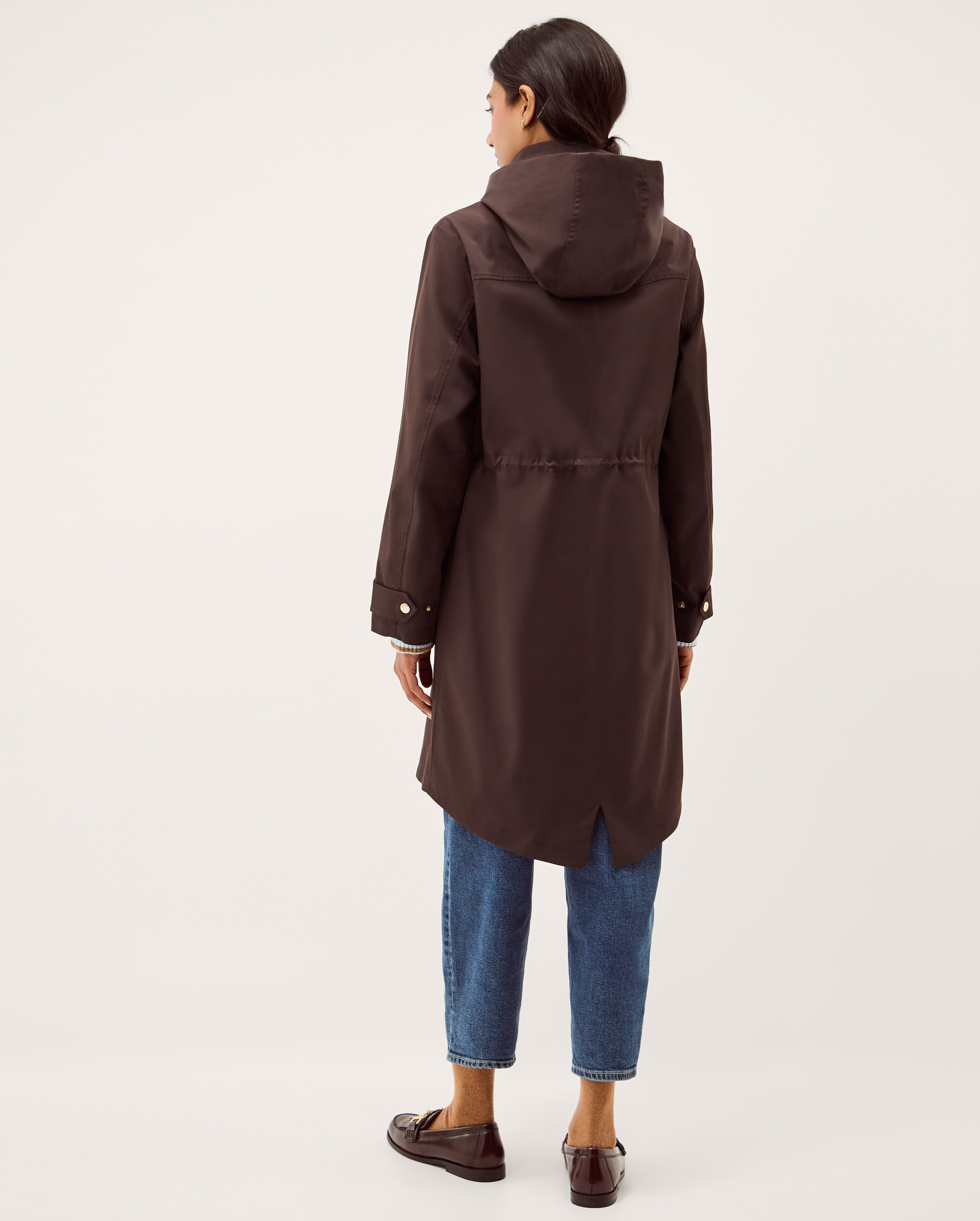 Monsoon Ada Waterproof Raincoat in Brown, view 4
