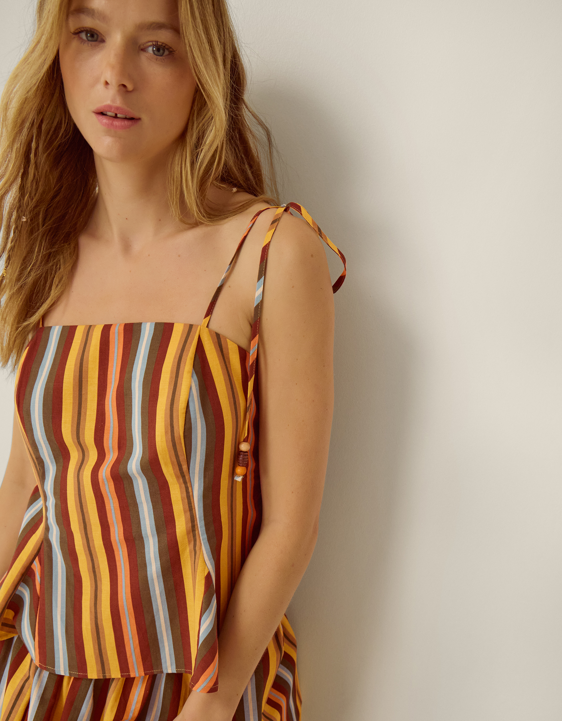 Monsoon Sydney Stripe Cami Top, view 2