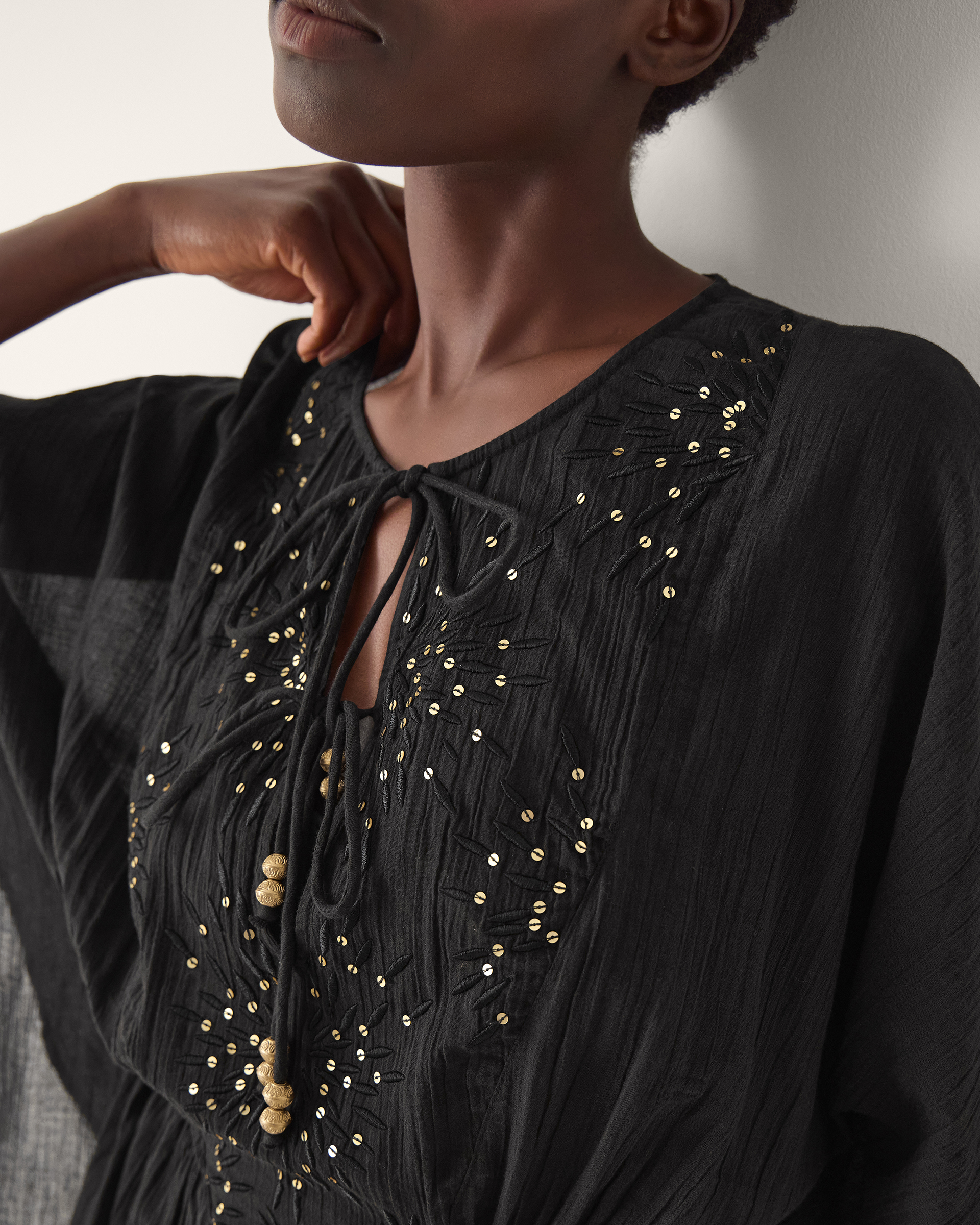 Monsoon Jada Embellished Mini Kaftan, view 2