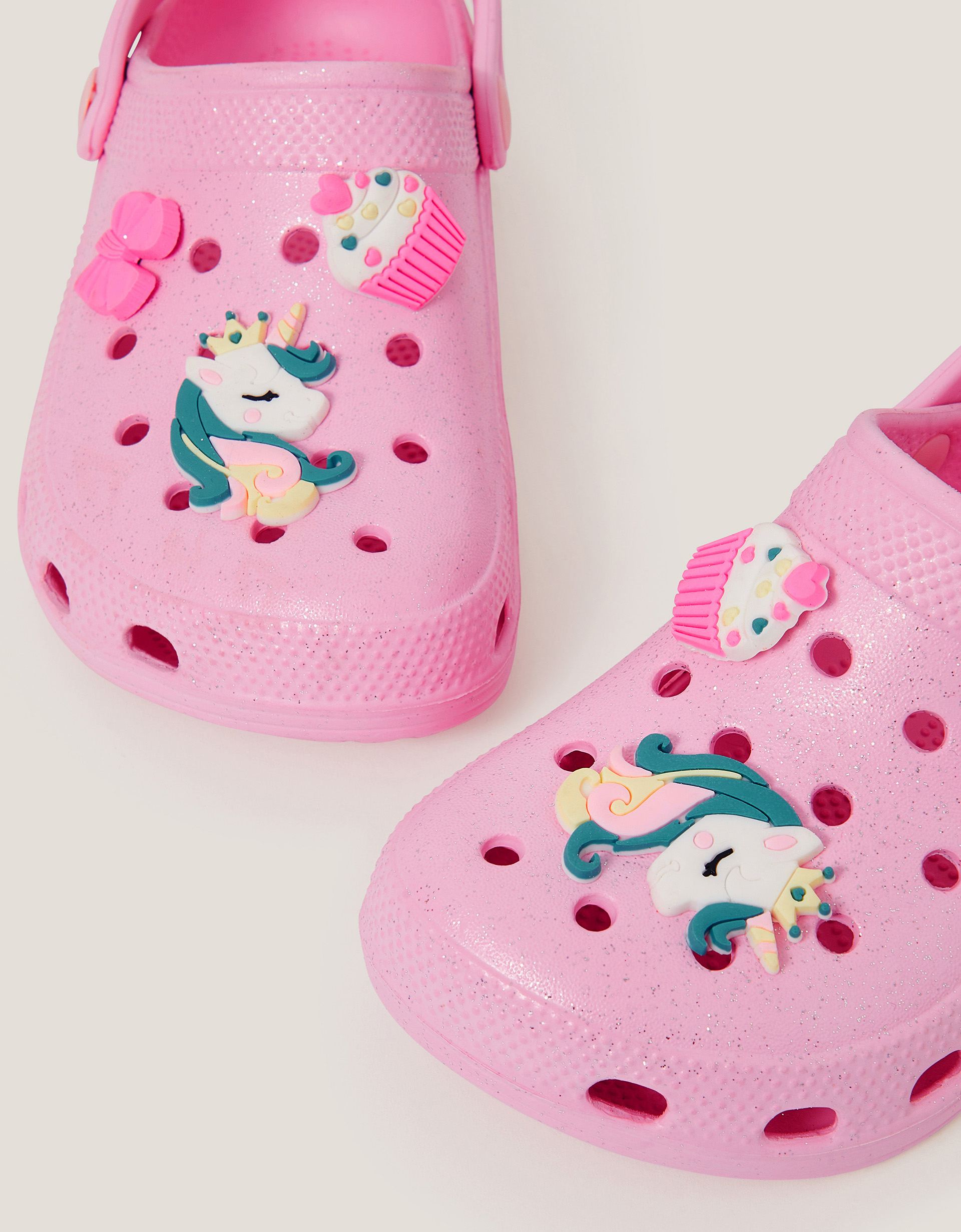 Monsoon Unicorn Charm Clogs, view 3