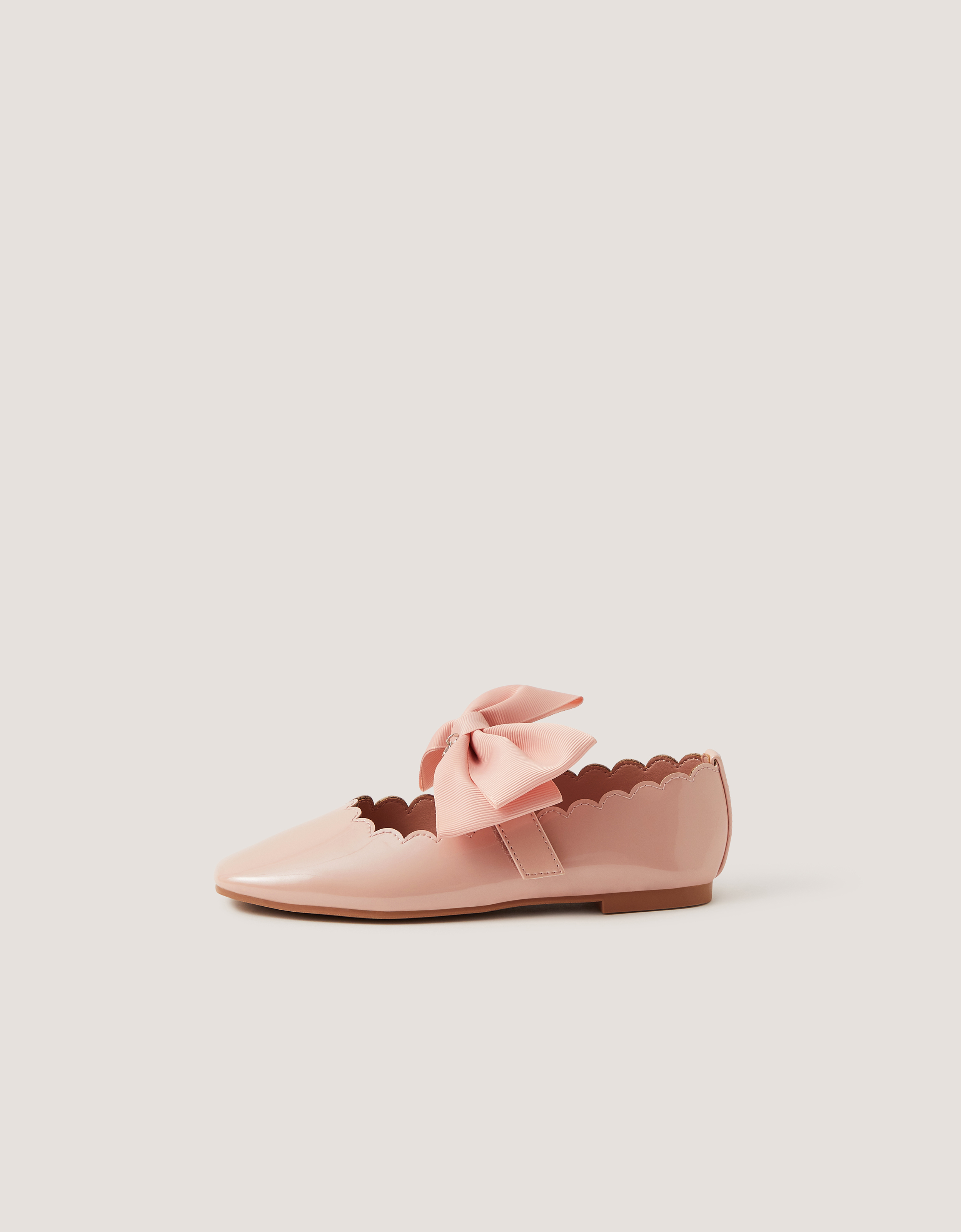 Monsoon Bow Strap Patent Ballet Flats, view 2