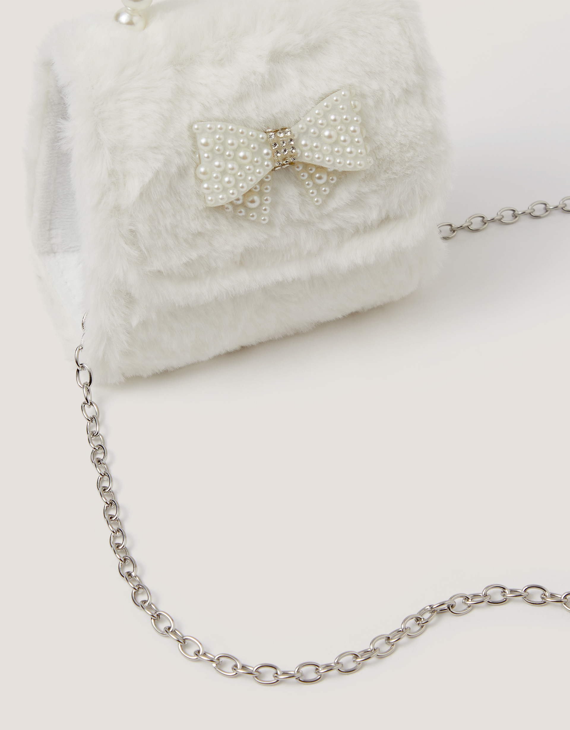 Monsoon Fluffy Pearl Bow Bag, view 3