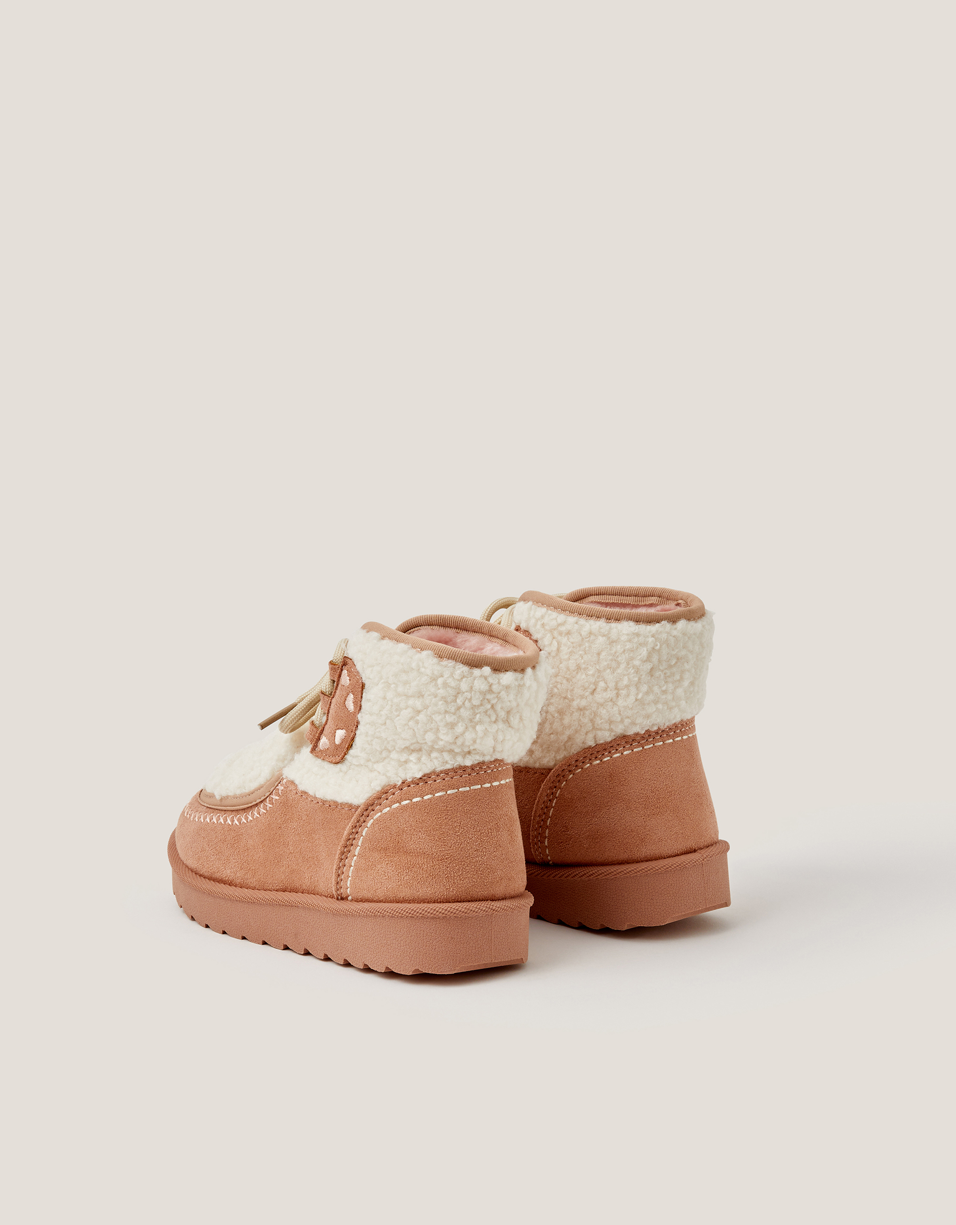 Monsoon Heart Faux Shearling Ankle Boots, view 3