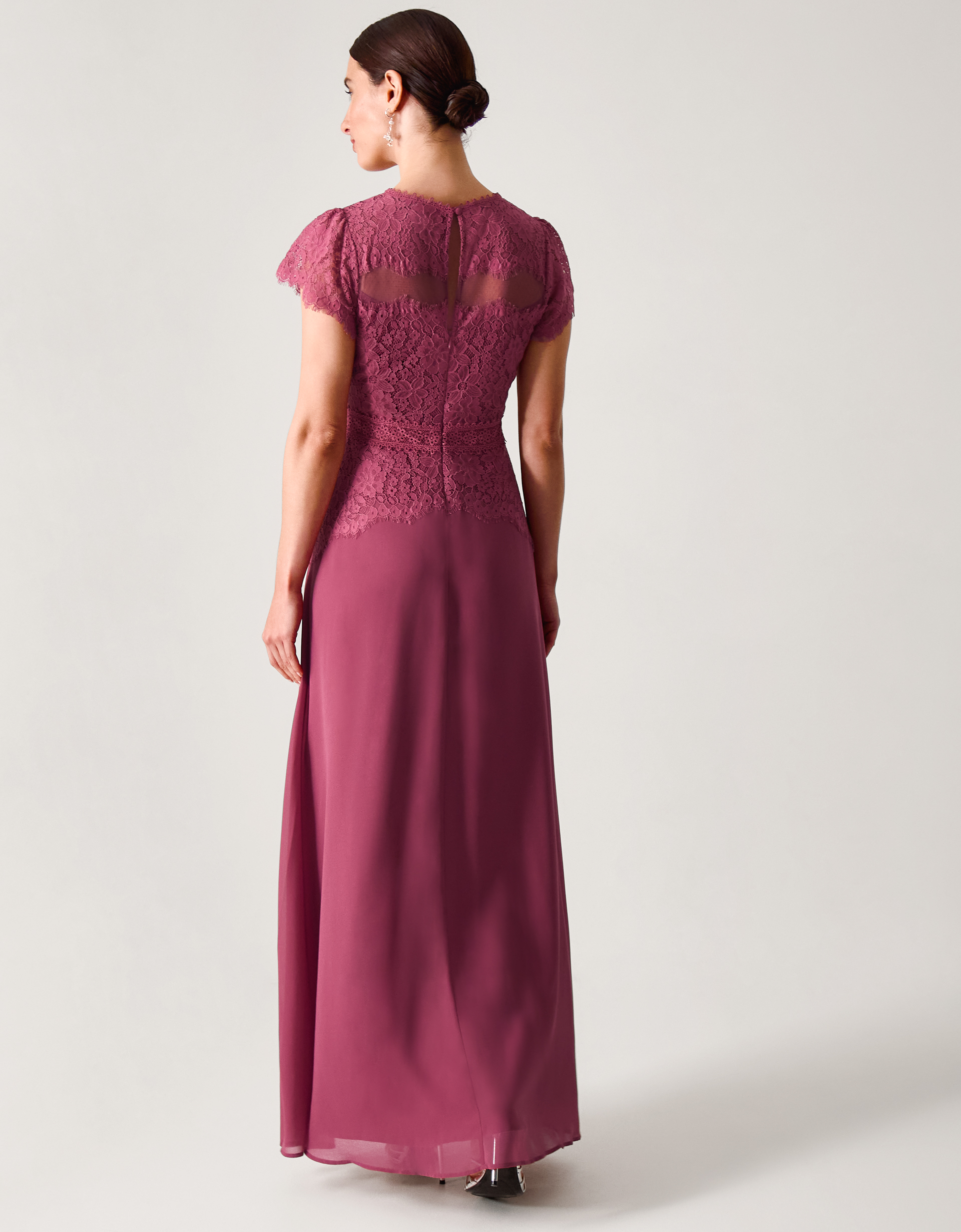 Monsoon Monike Short Sleeve Lace Bridesmaid Dress, view 3