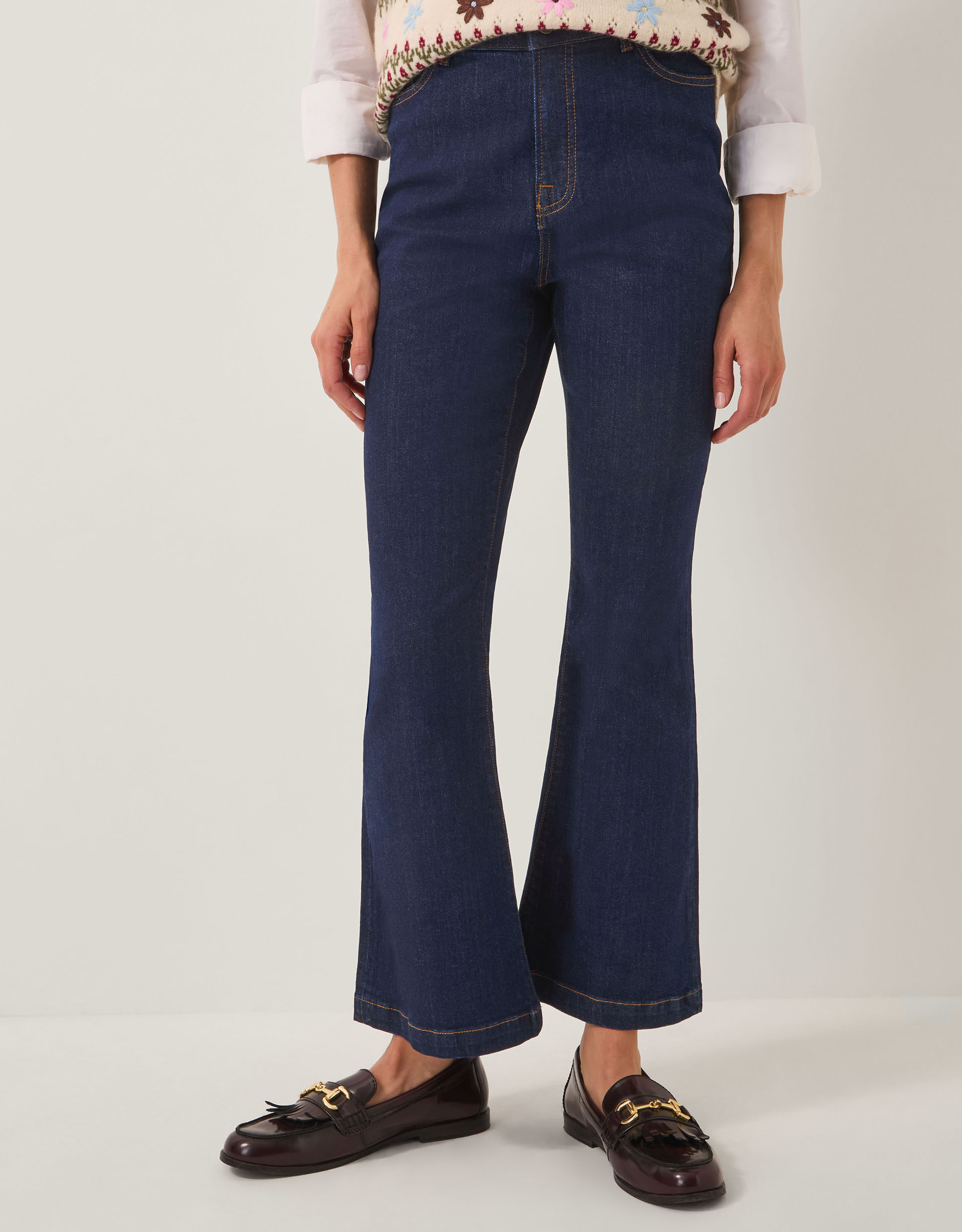 Monsoon Cassie Kick Flare Jeans, view 4