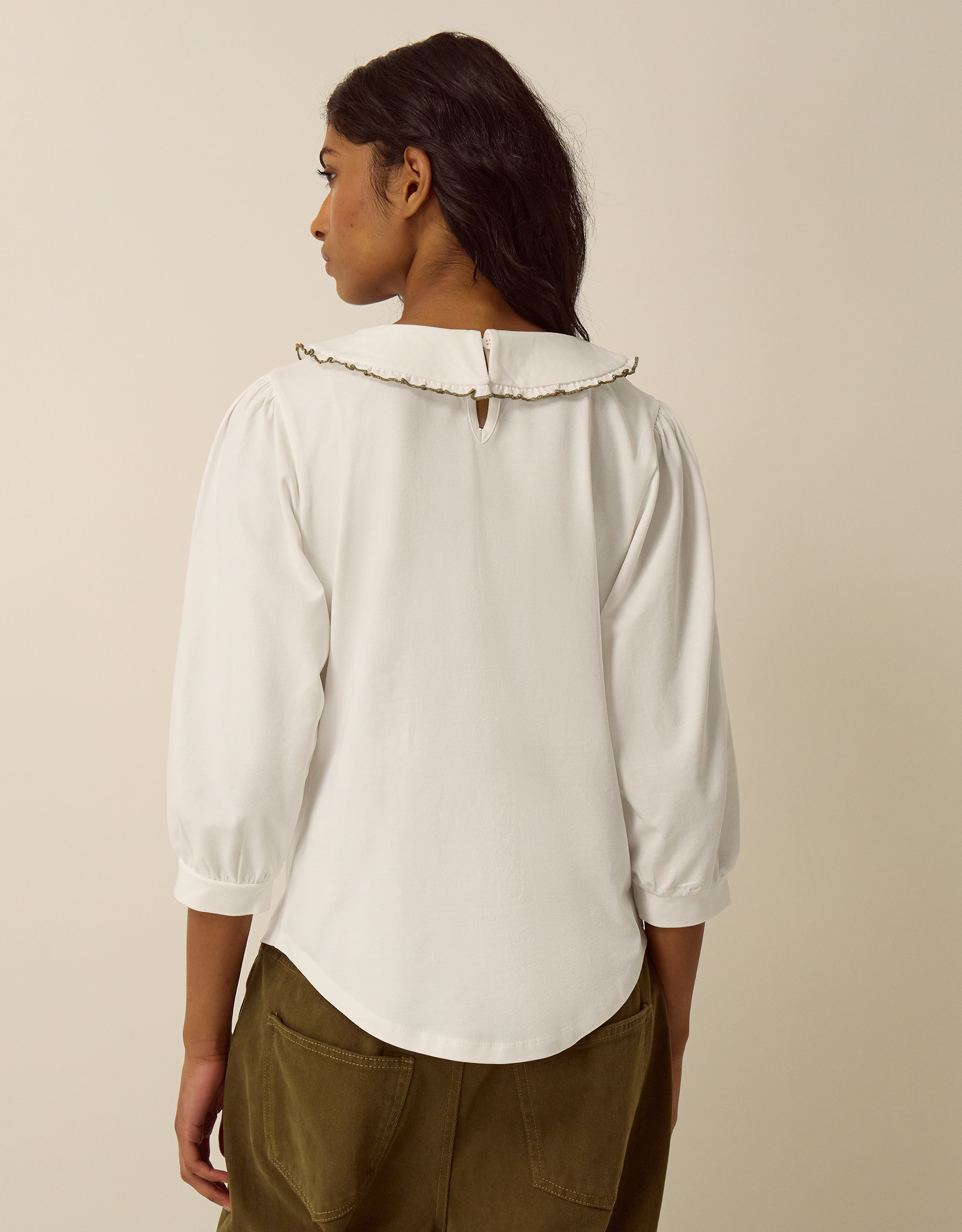 Monsoon Caris Collar Jersey Top, view 3