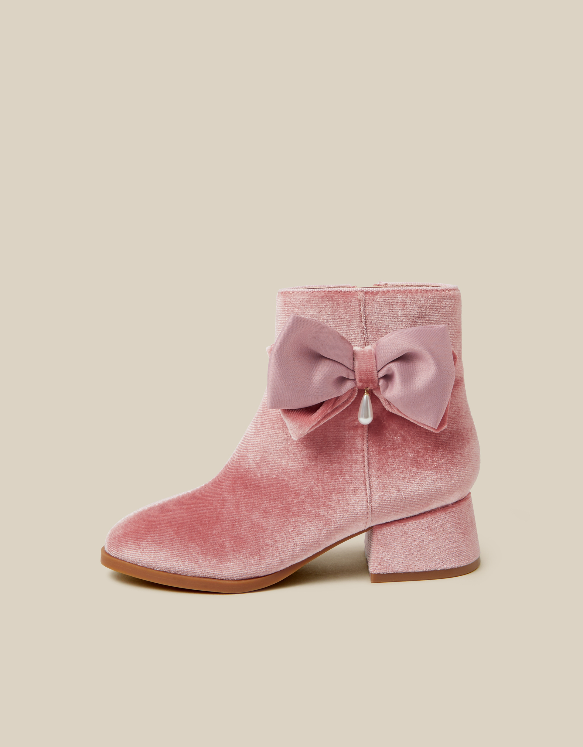 Monsoon Velvet Heeled Boots, view 2