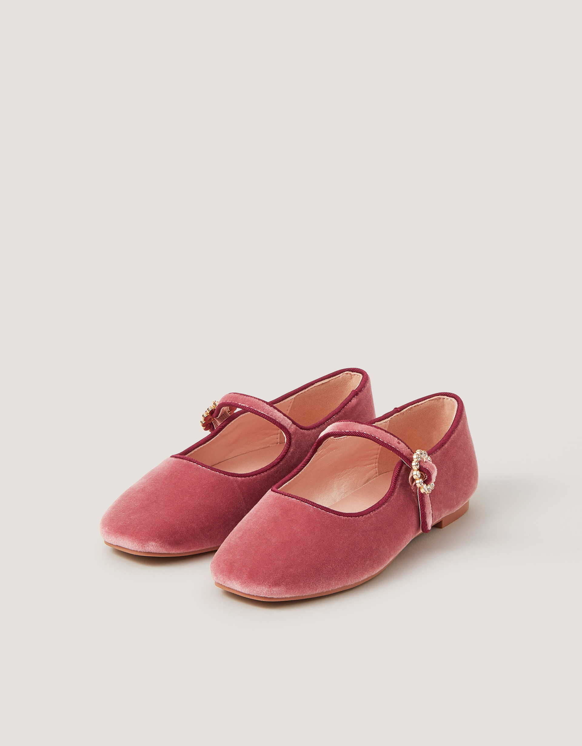 Monsoon Velvet Mary Jane Ballet Flats