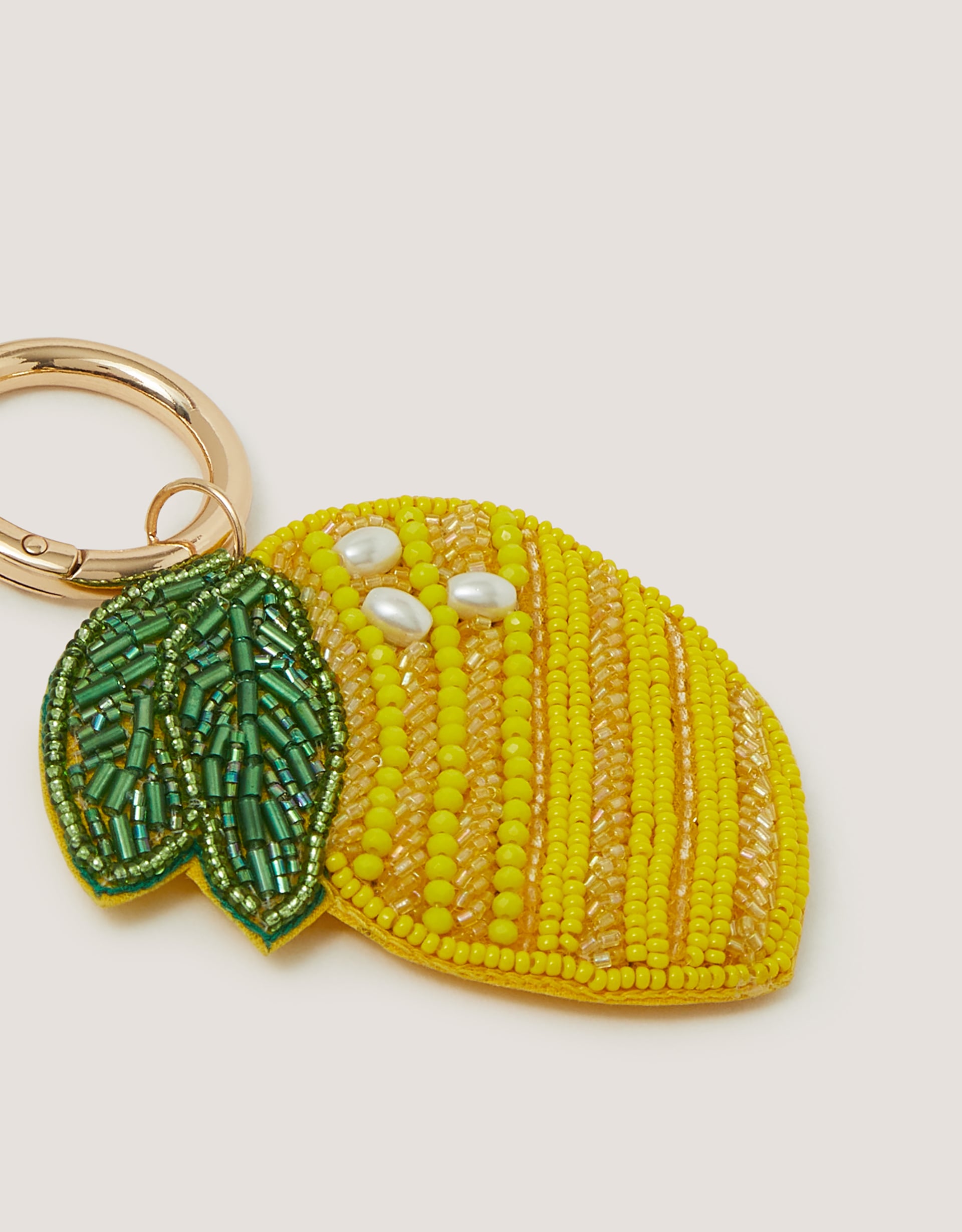 Monsoon Beaded Lemon Bag Charm, view 2