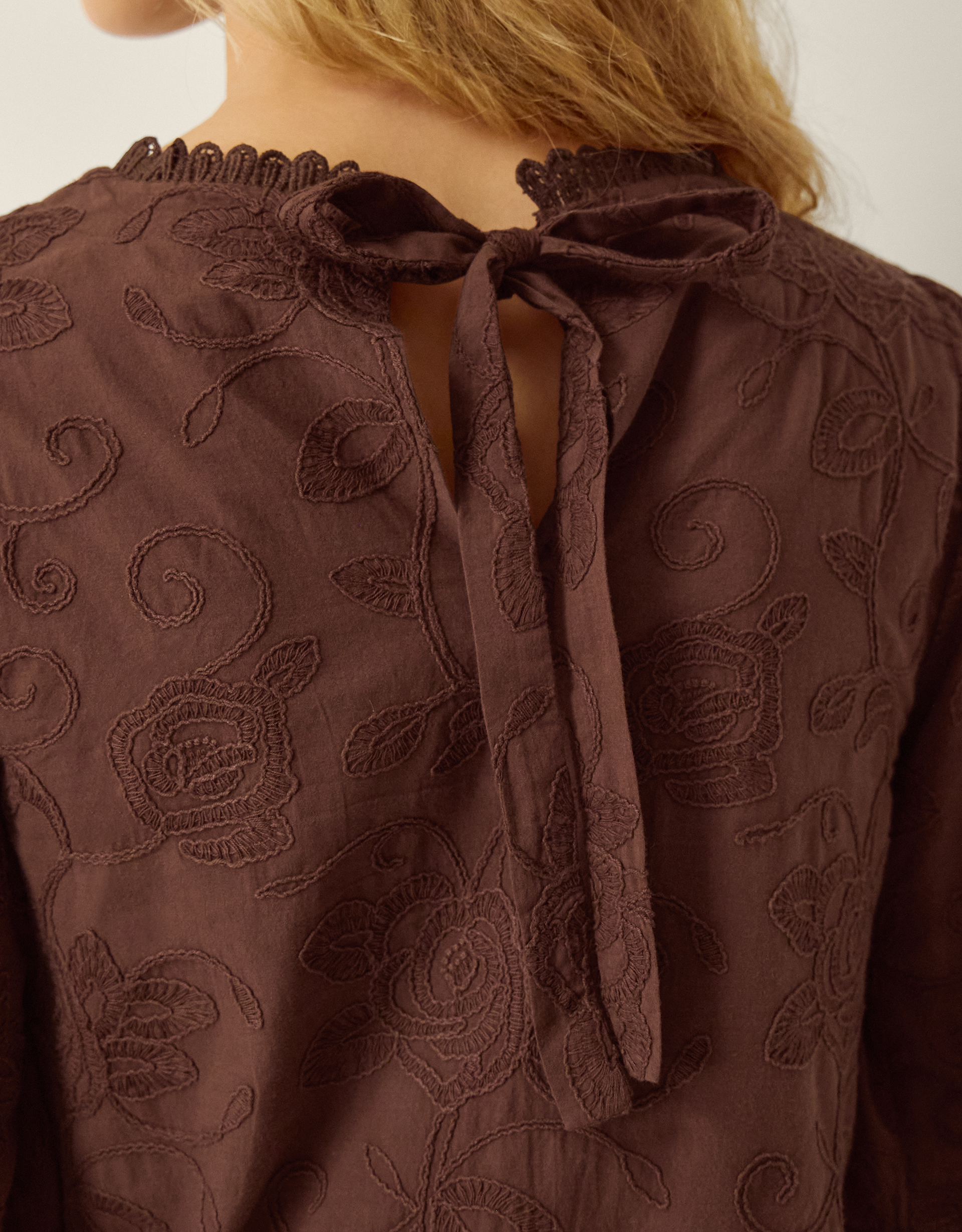 Monsoon Sabine Floral Embroidered Top, view 3