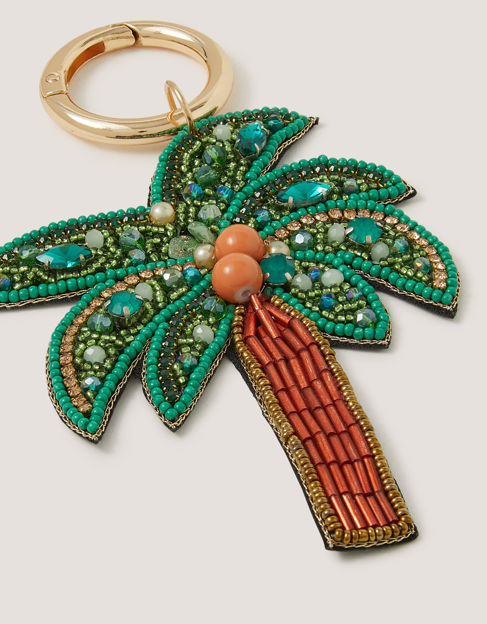 Monsoon Beaded Palm Tree Bag Charm, view 2