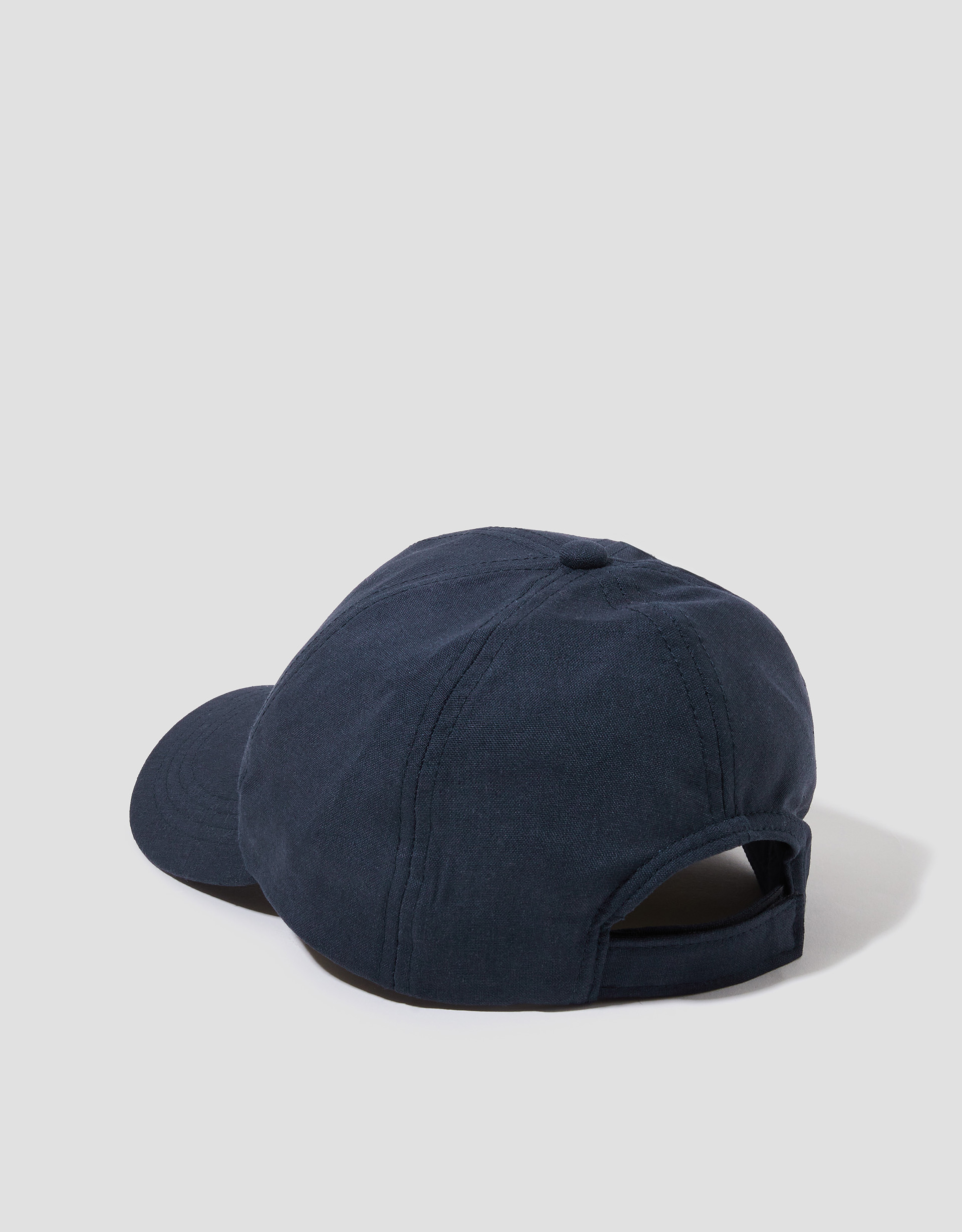 Monsoon Isha Linen Baseball Cap in Blue, view 2